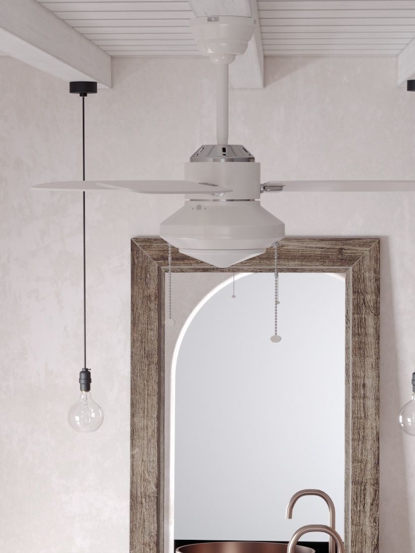 Washbasin bathroom with ceiling fan 3D model_3