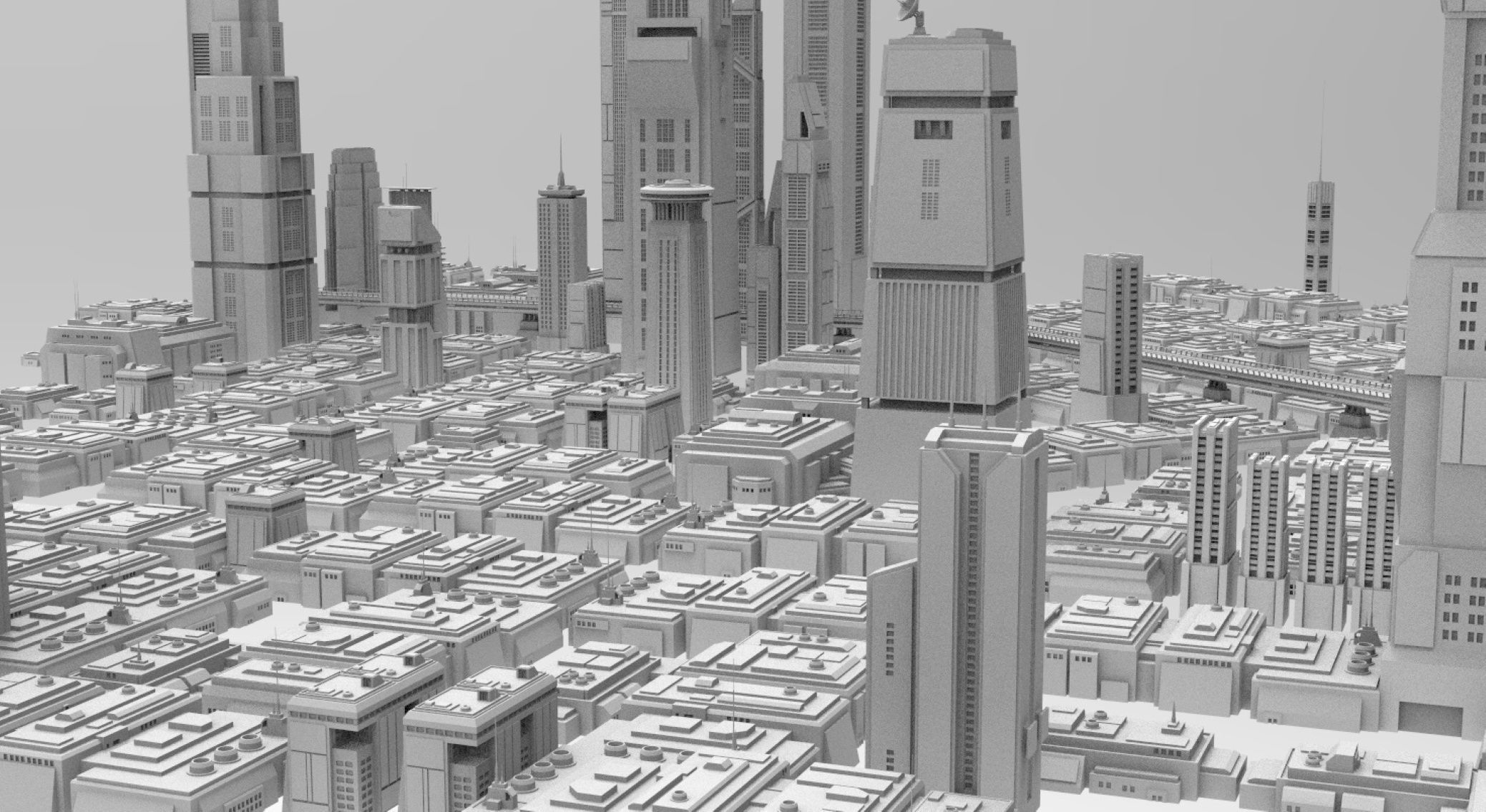 SCI-FI Futuristic Buildings Collection 45 models _13
