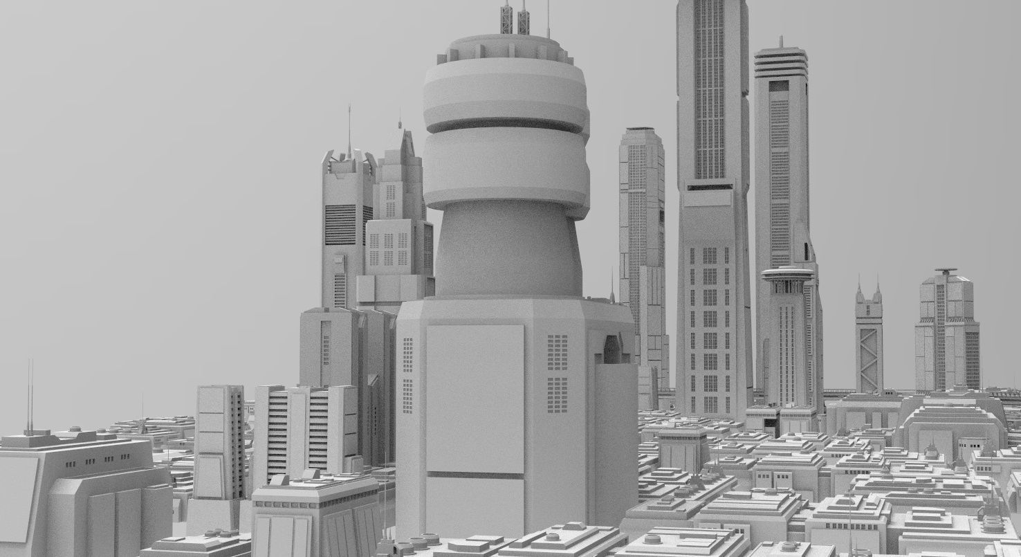 SCI-FI Futuristic Buildings Collection 45 models _7