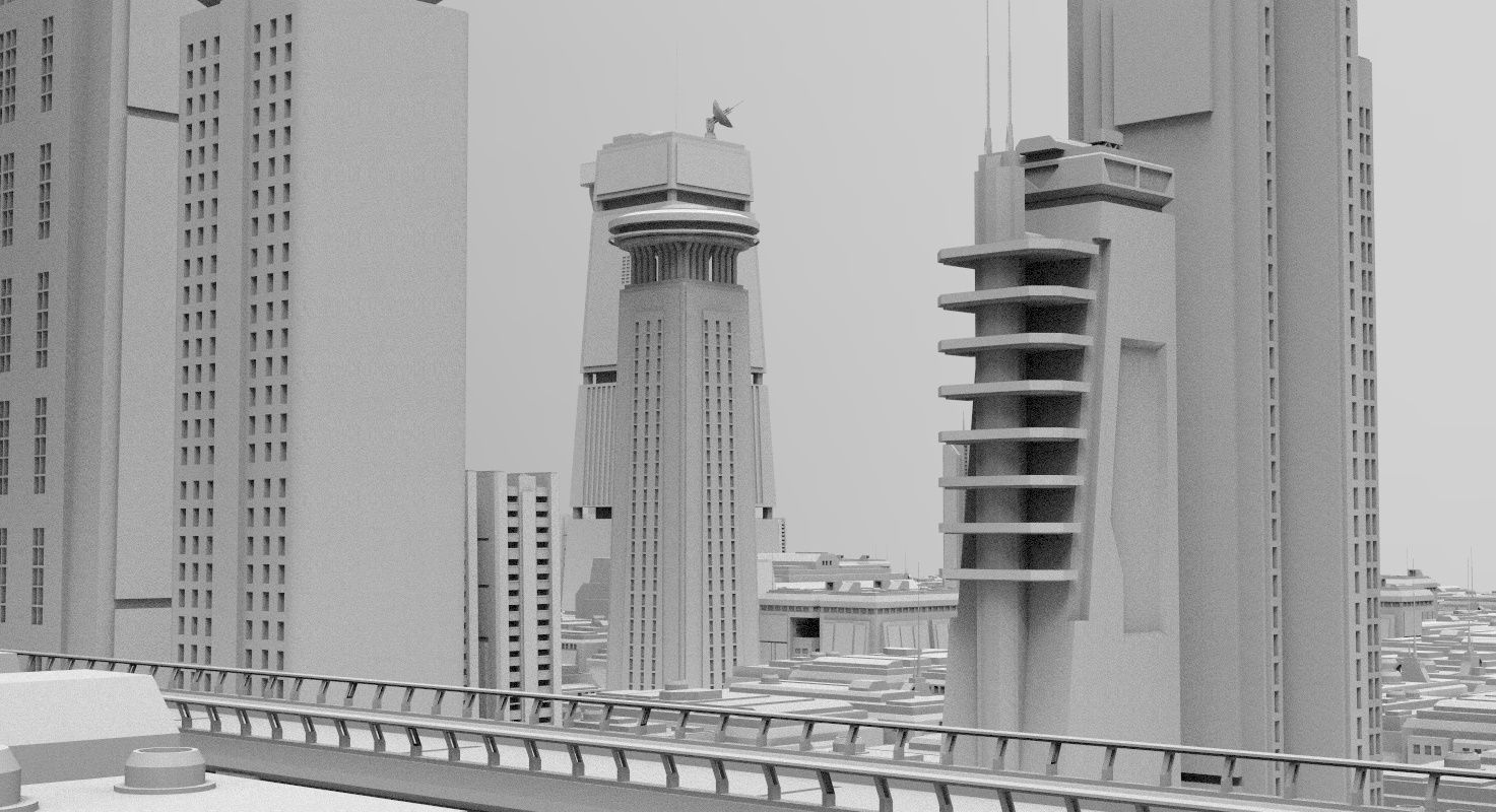 SCI-FI Futuristic Buildings Collection 45 models _9