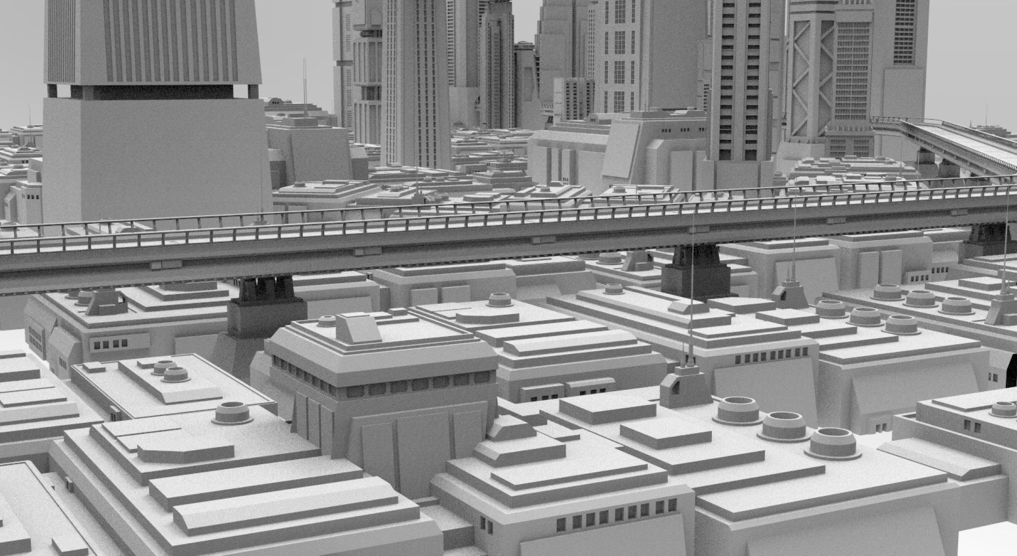 SCI-FI Futuristic Buildings Collection 45 models _14