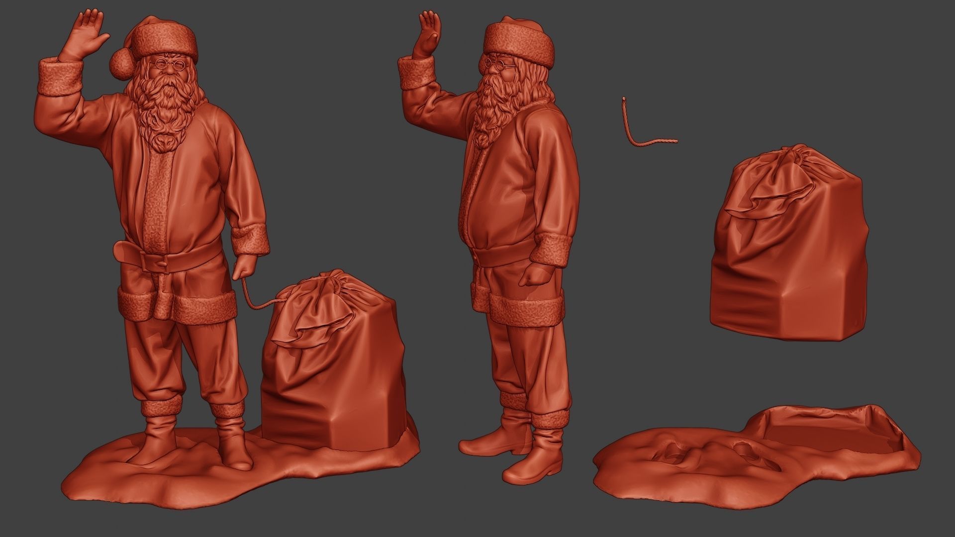 Santa Claus Print P1 3D print model_1
