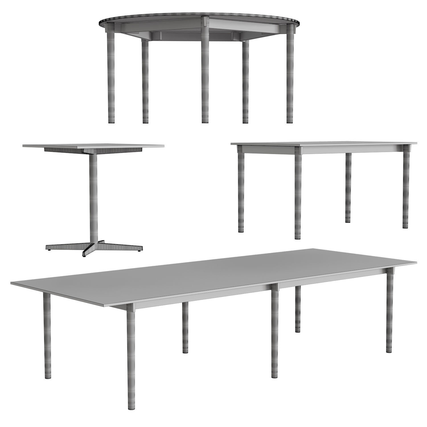 TAK Pedestal Table  02 3D model_4