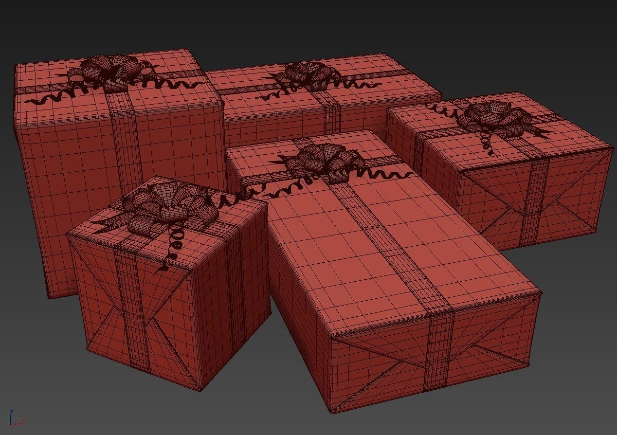 Gift Boxes Collection 3D model 3D model_3