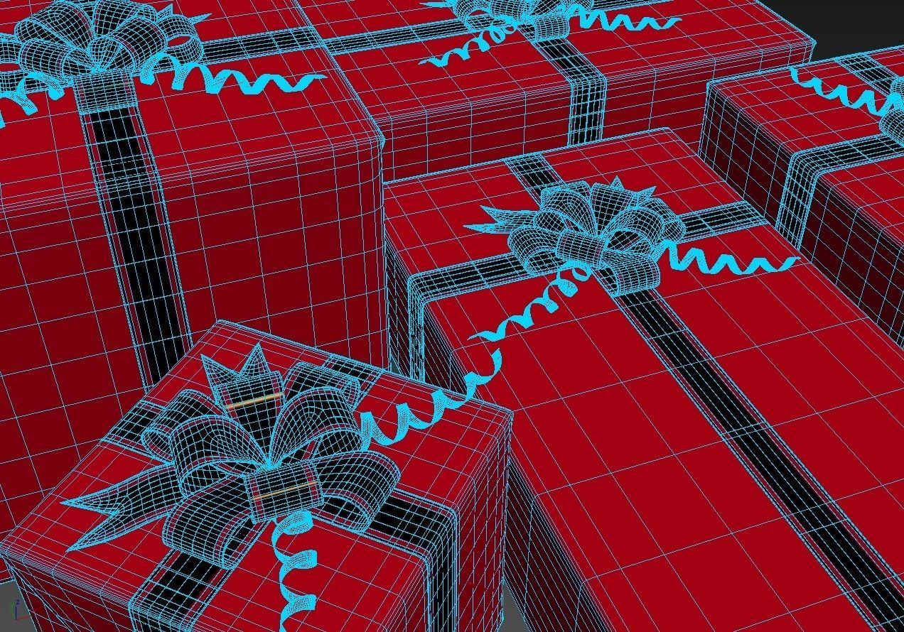 Gift Boxes Collection 3D model 3D model_1