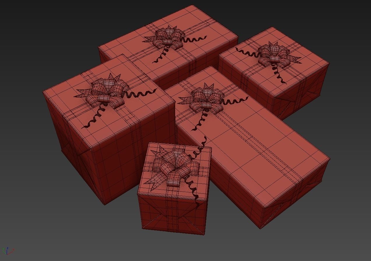 Gift Boxes Collection 3D model 3D model_4