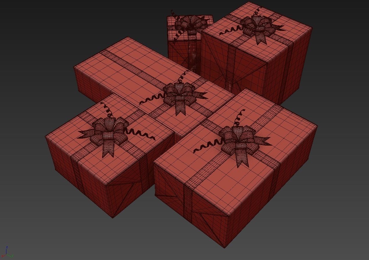 Gift Boxes Collection 3D model 3D model_10