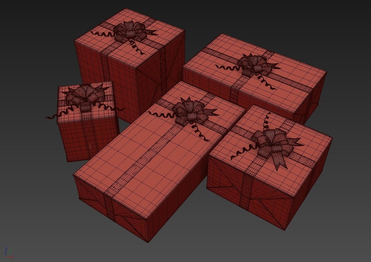 Gift Boxes Collection 3D model 3D model_7