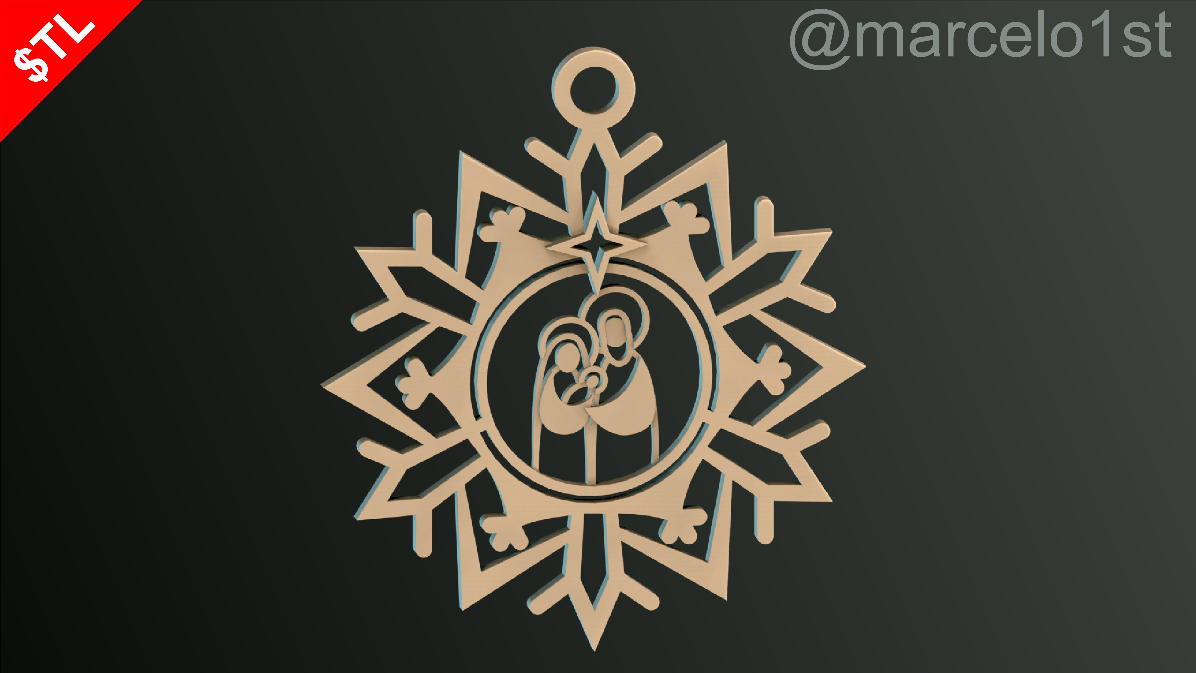 Snowflakes Birth Celebration 3D print model_30