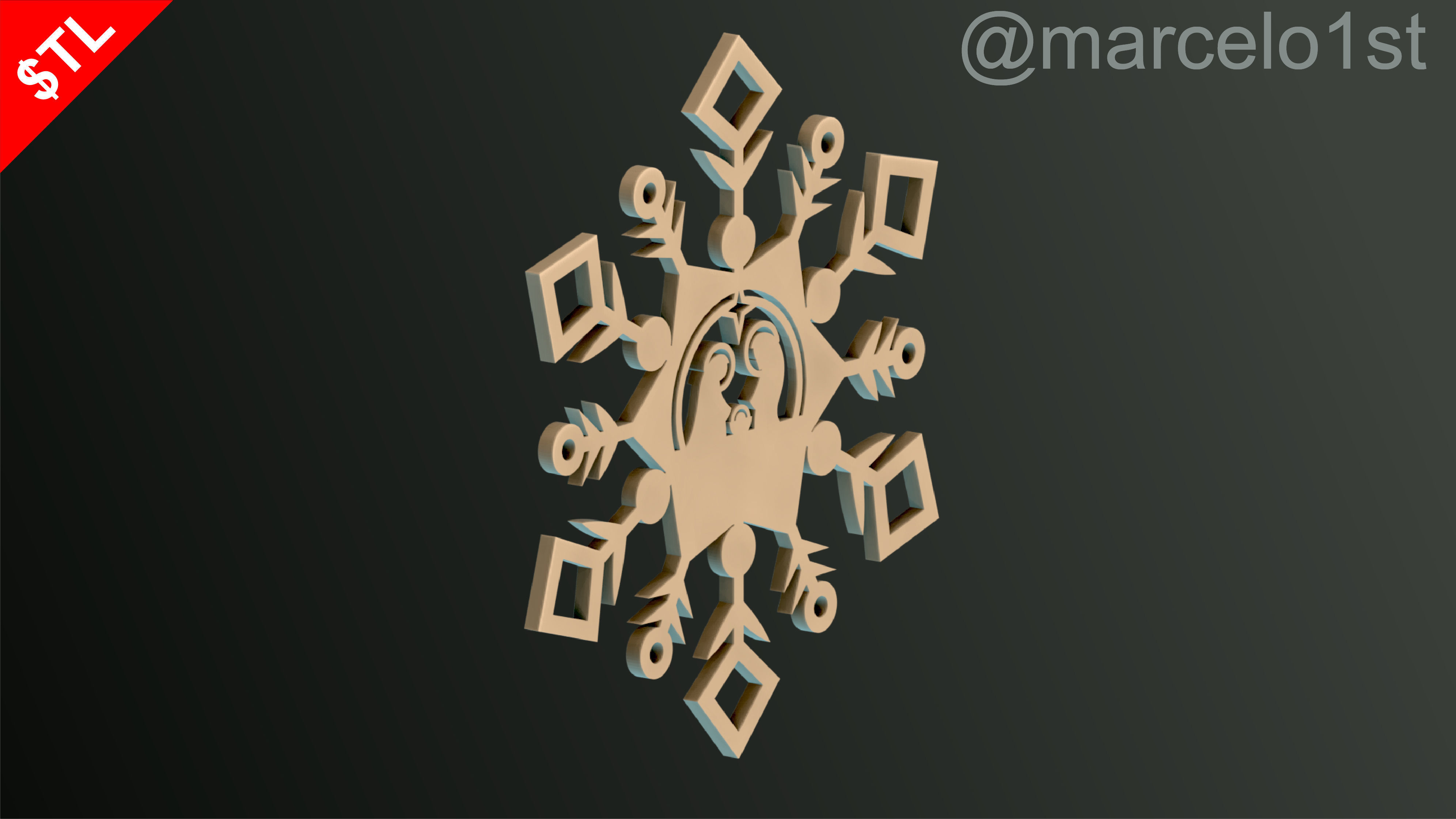 Snowflakes Birth Celebration 3D print model_18