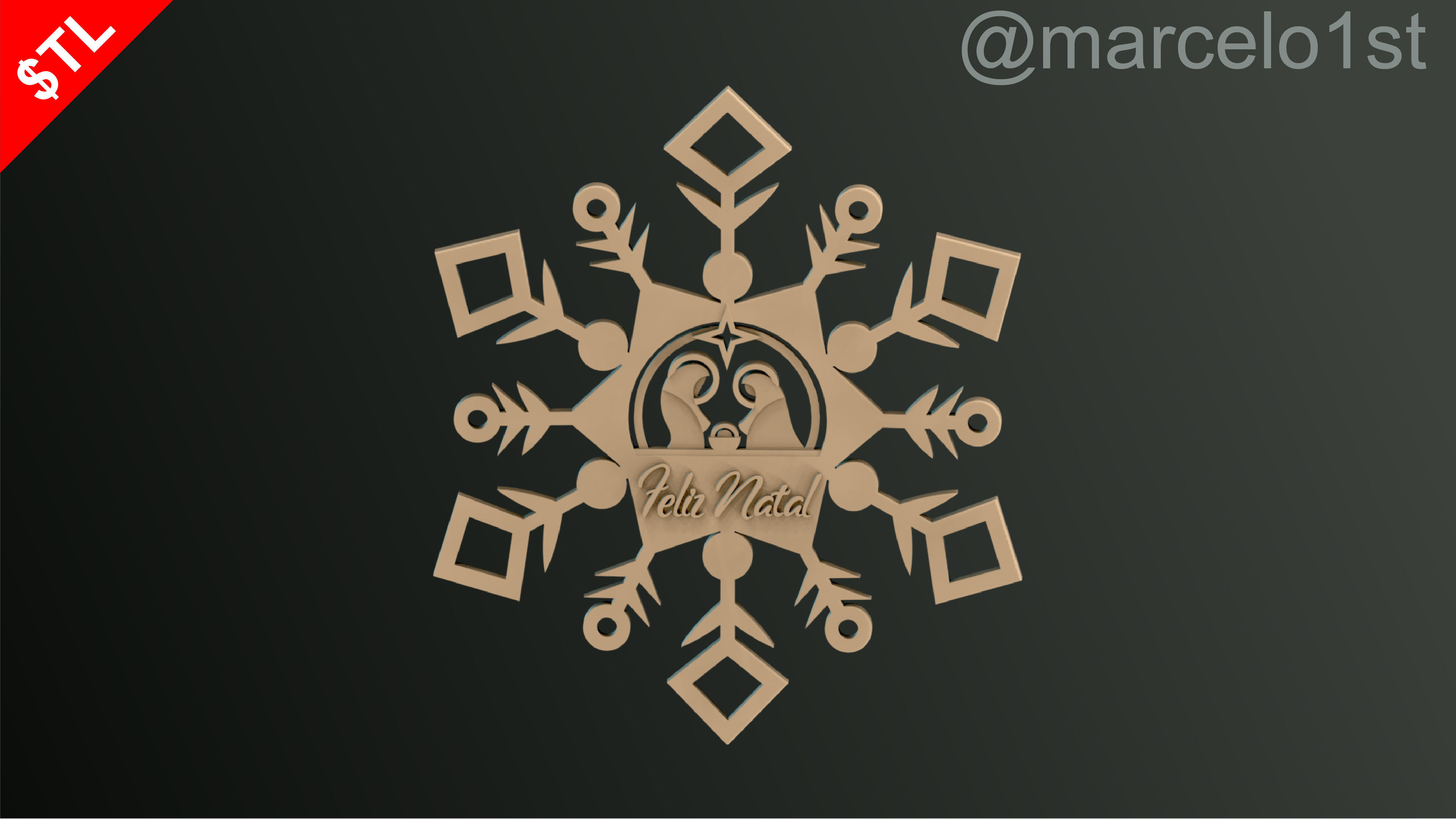 Snowflakes Birth Celebration 3D print model_11