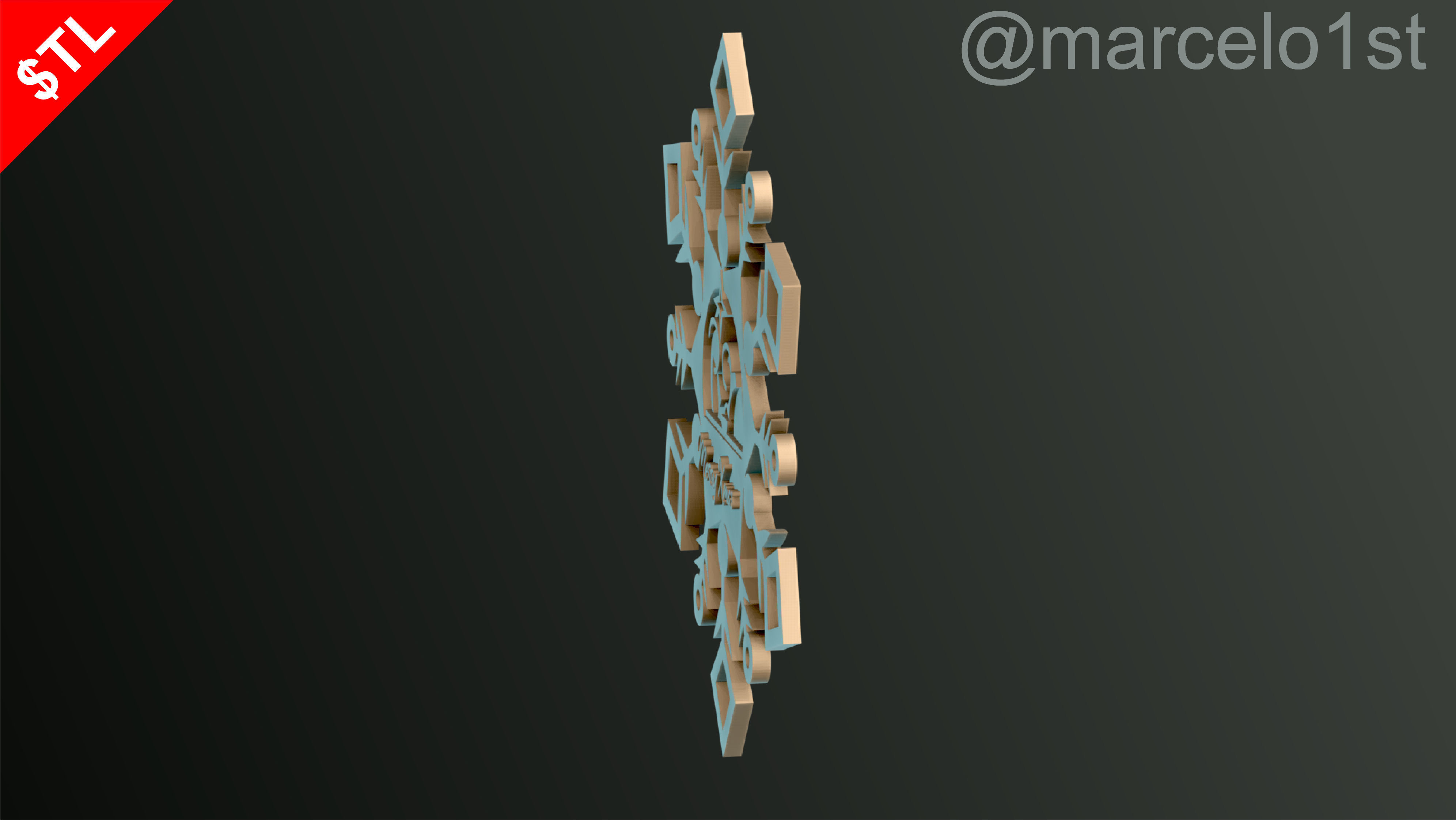 Snowflakes Birth Celebration 3D print model_15