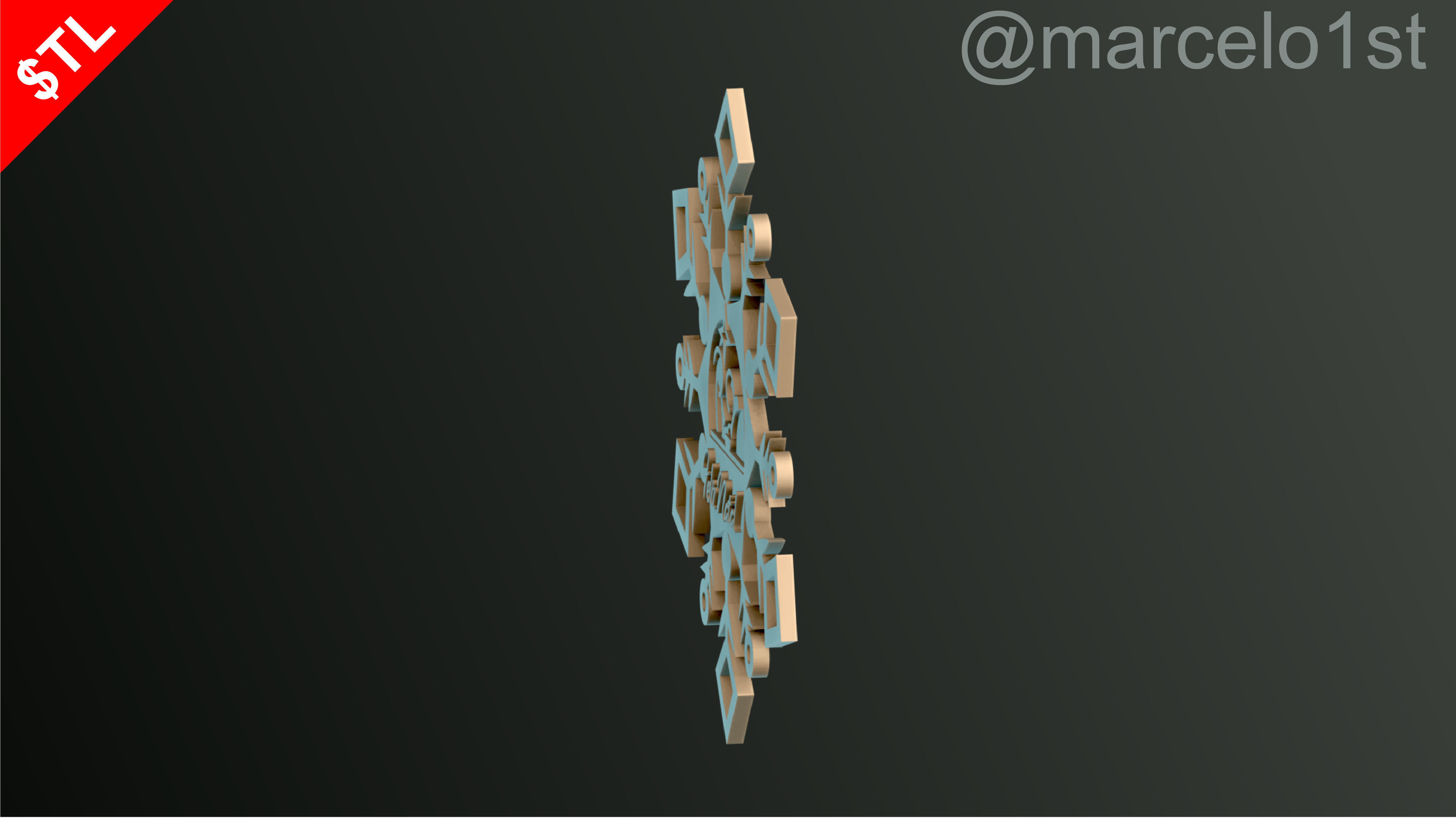 Snowflakes Birth Celebration 3D print model_7