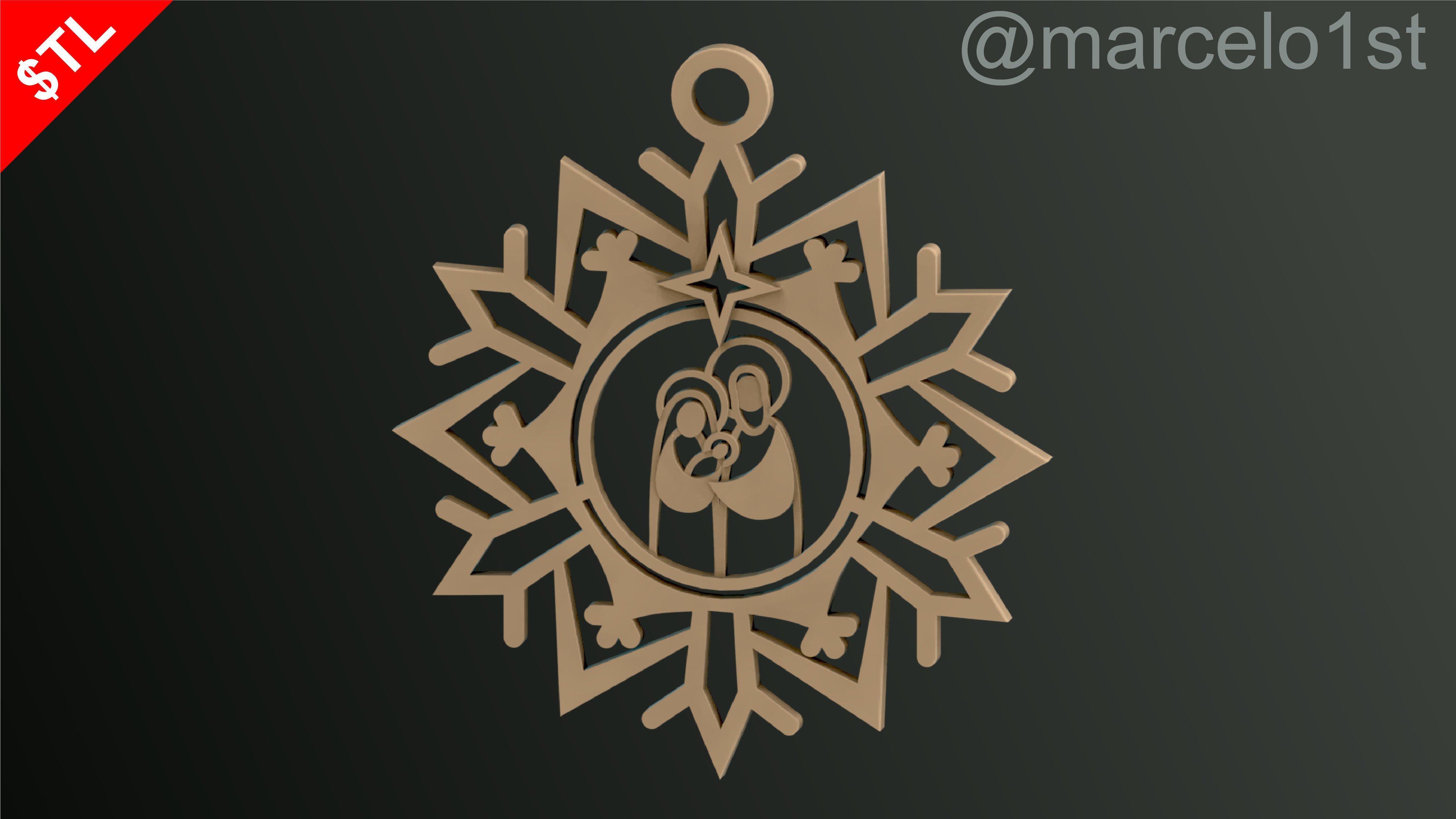 Snowflakes Birth Celebration 3D print model_31