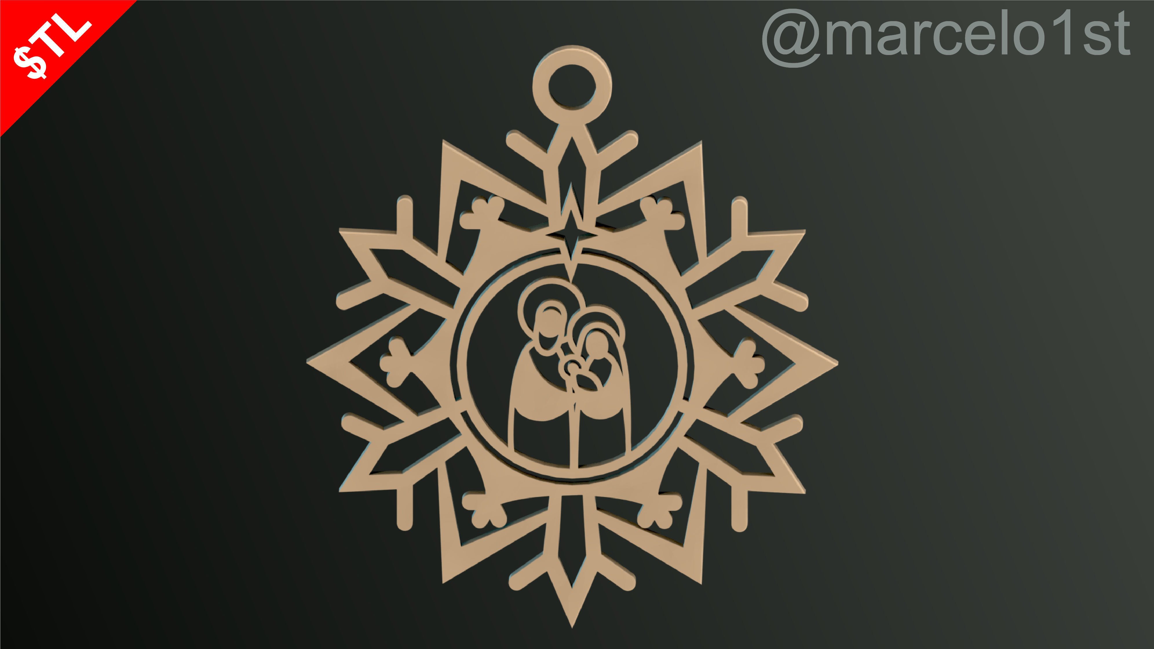 Snowflakes Birth Celebration 3D print model_33