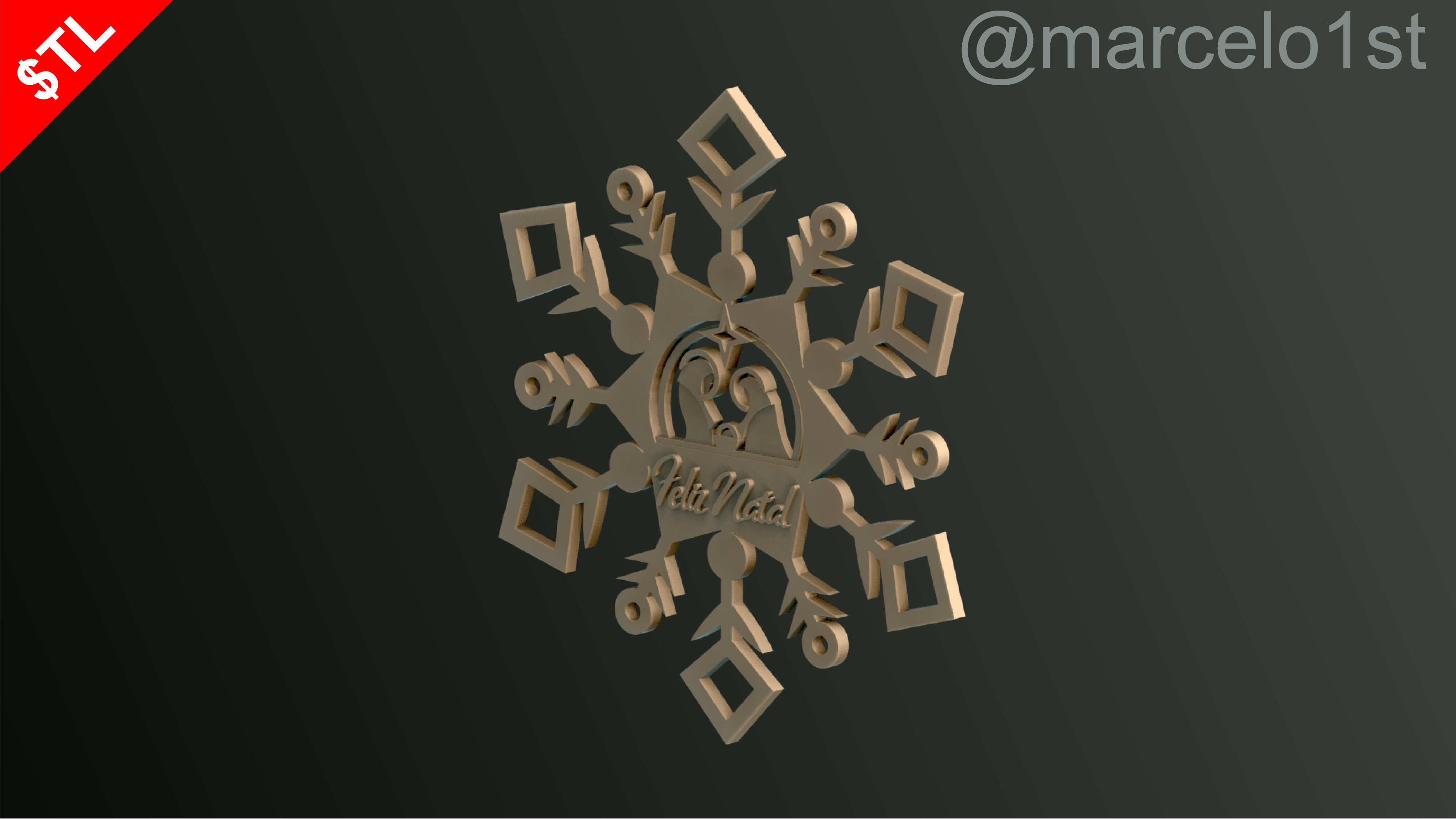 Snowflakes Birth Celebration 3D print model_8