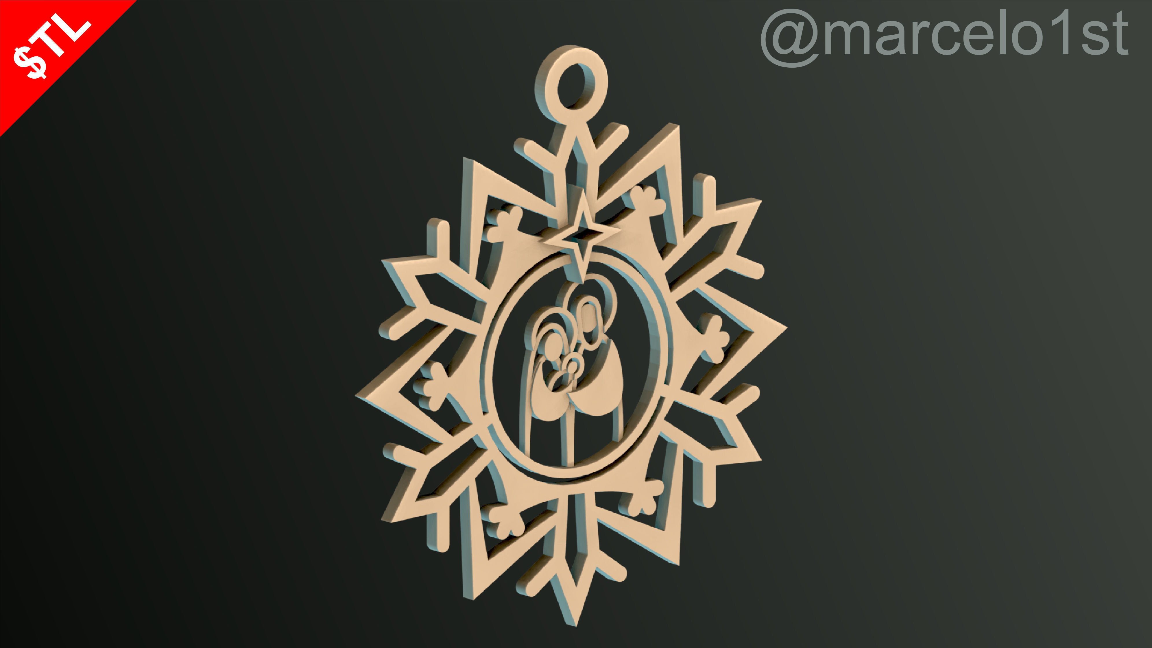 Snowflakes Birth Celebration 3D print model_24