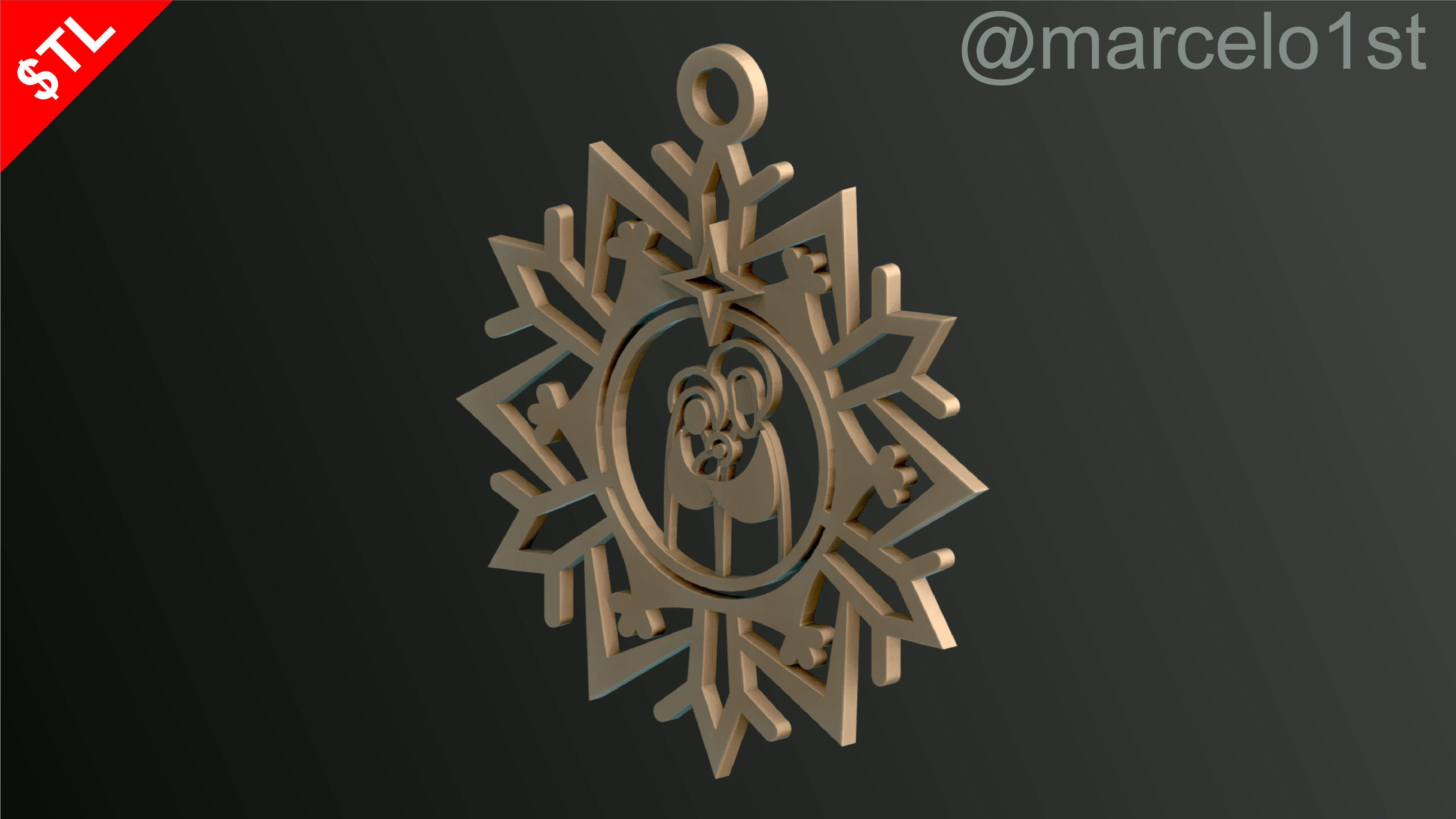 Snowflakes Birth Celebration 3D print model_29
