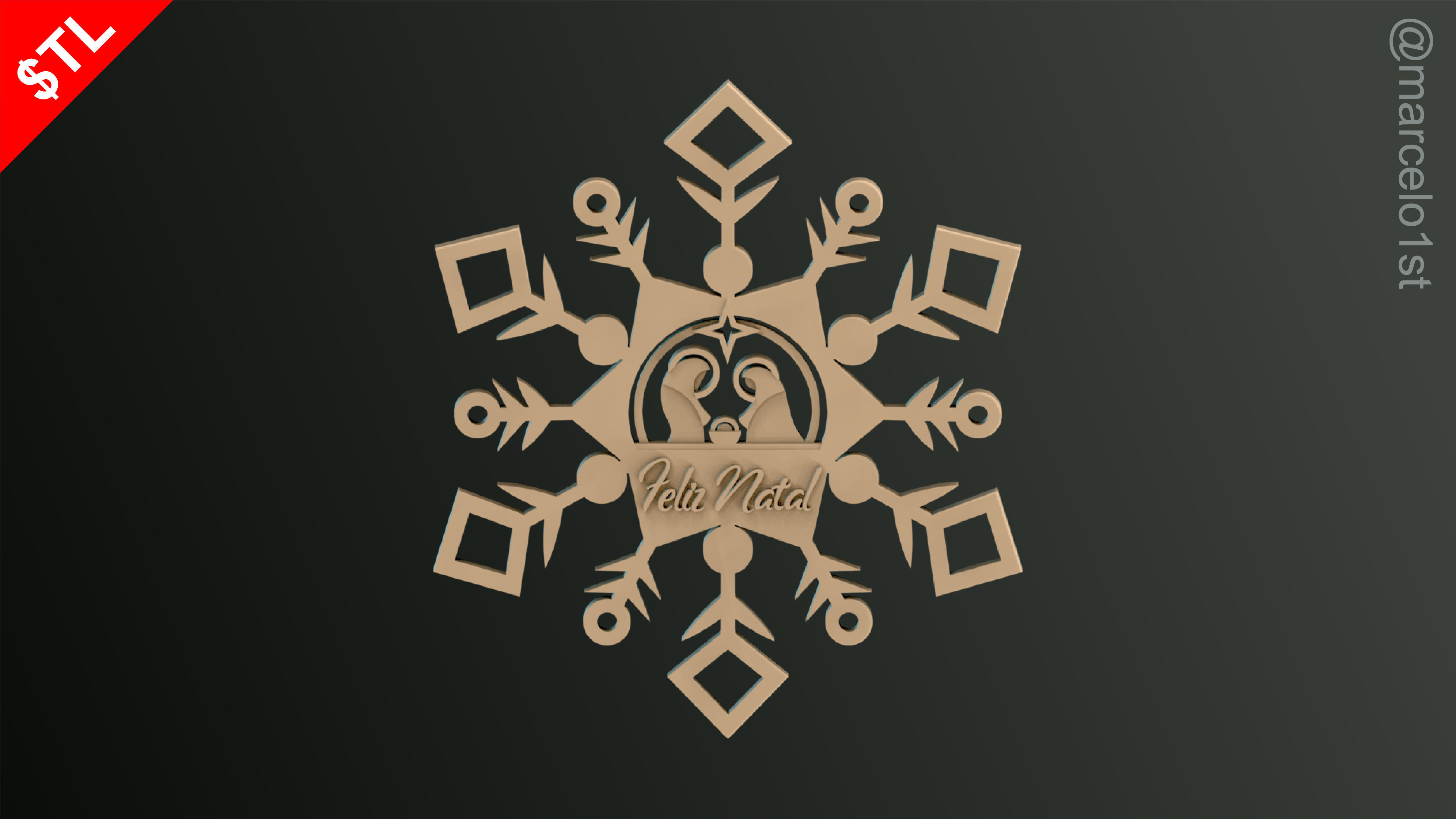 Snowflakes Birth Celebration 3D print model_1