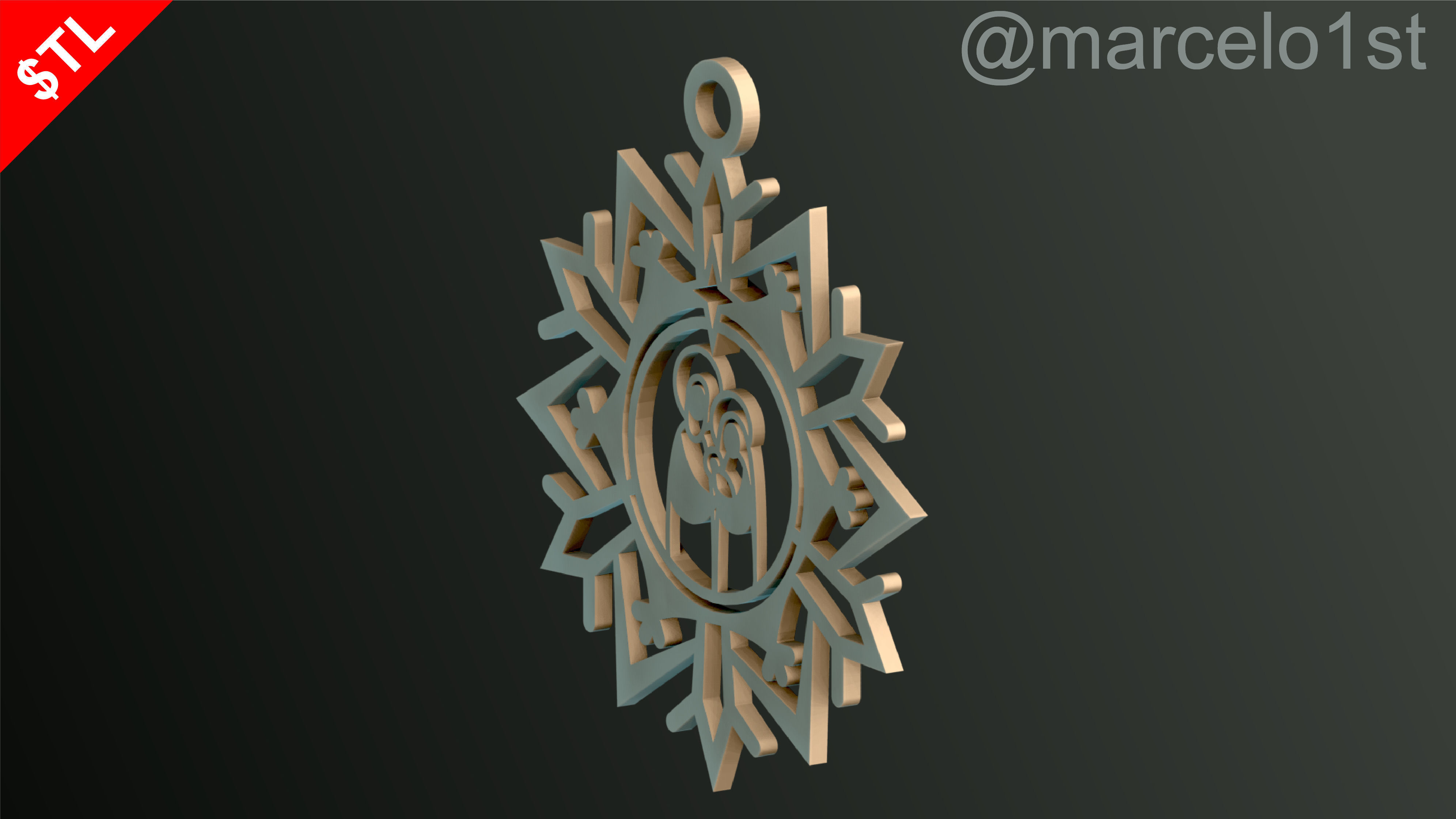 Snowflakes Birth Celebration 3D print model_28