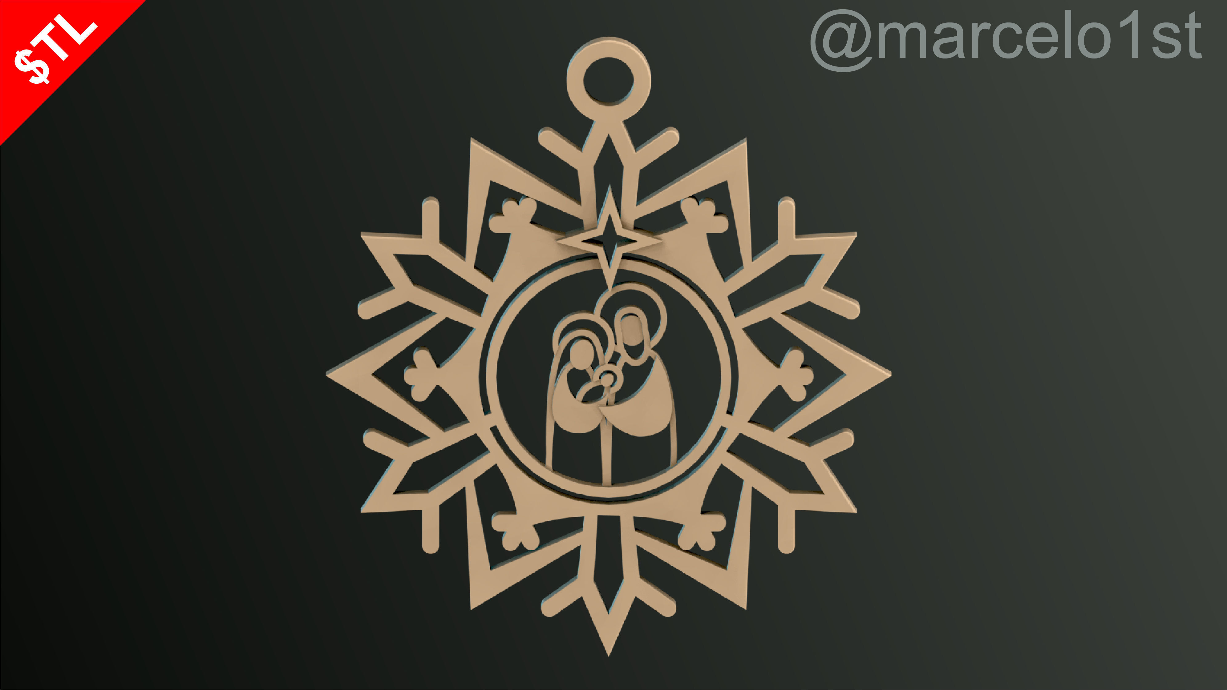 Snowflakes Birth Celebration 3D print model_32