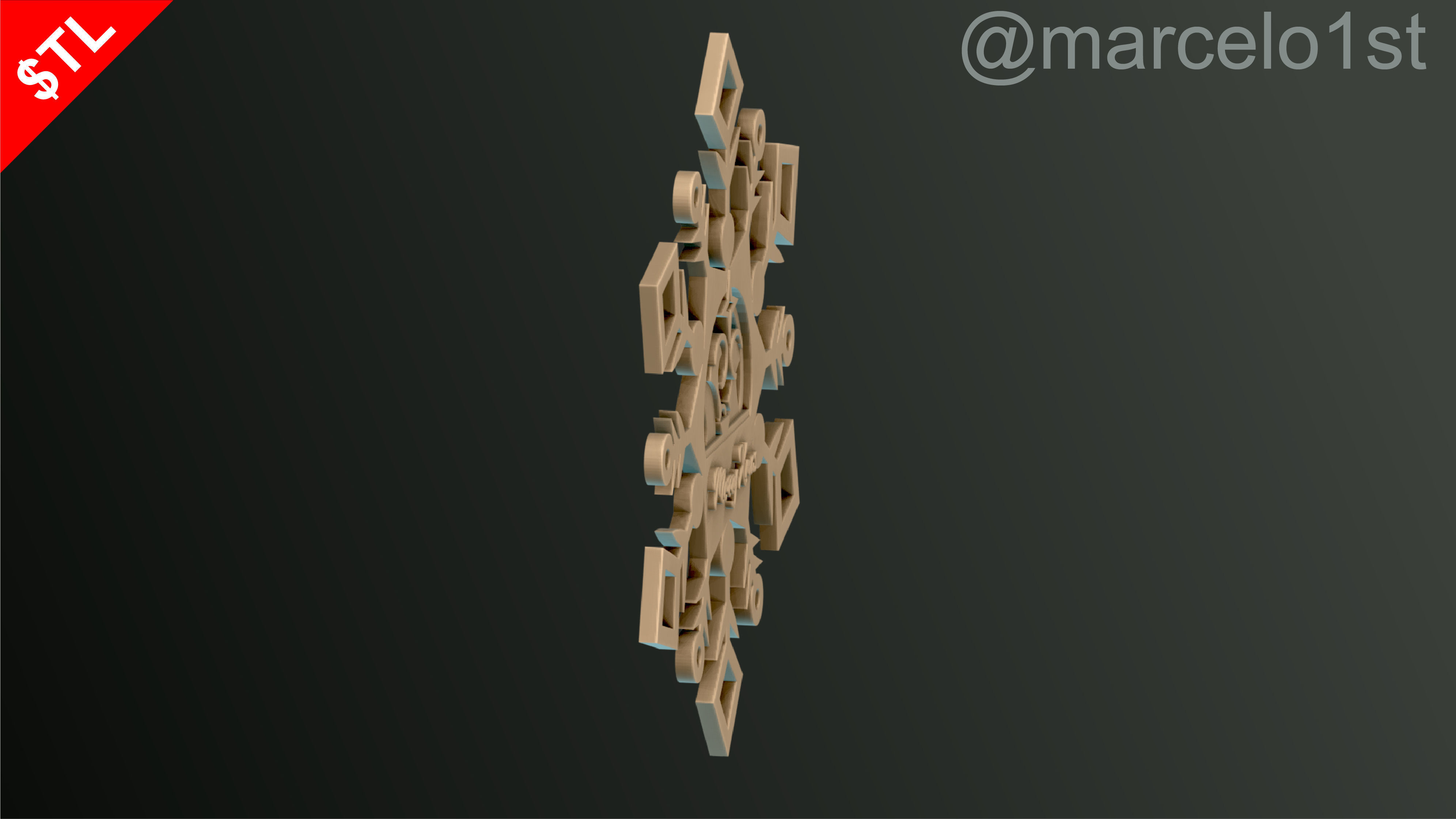 Snowflakes Birth Celebration 3D print model_14