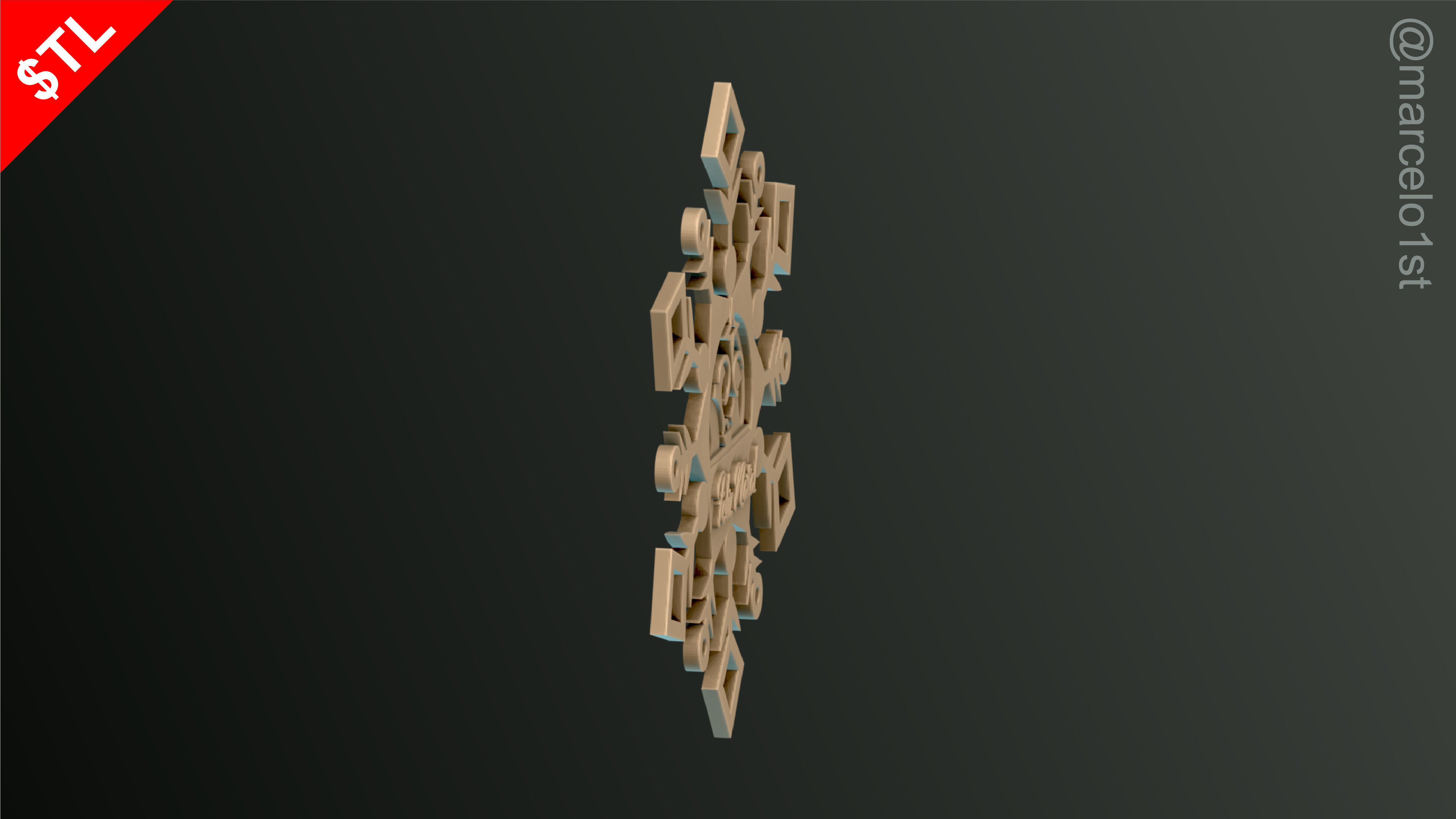 Snowflakes Birth Celebration 3D print model_3