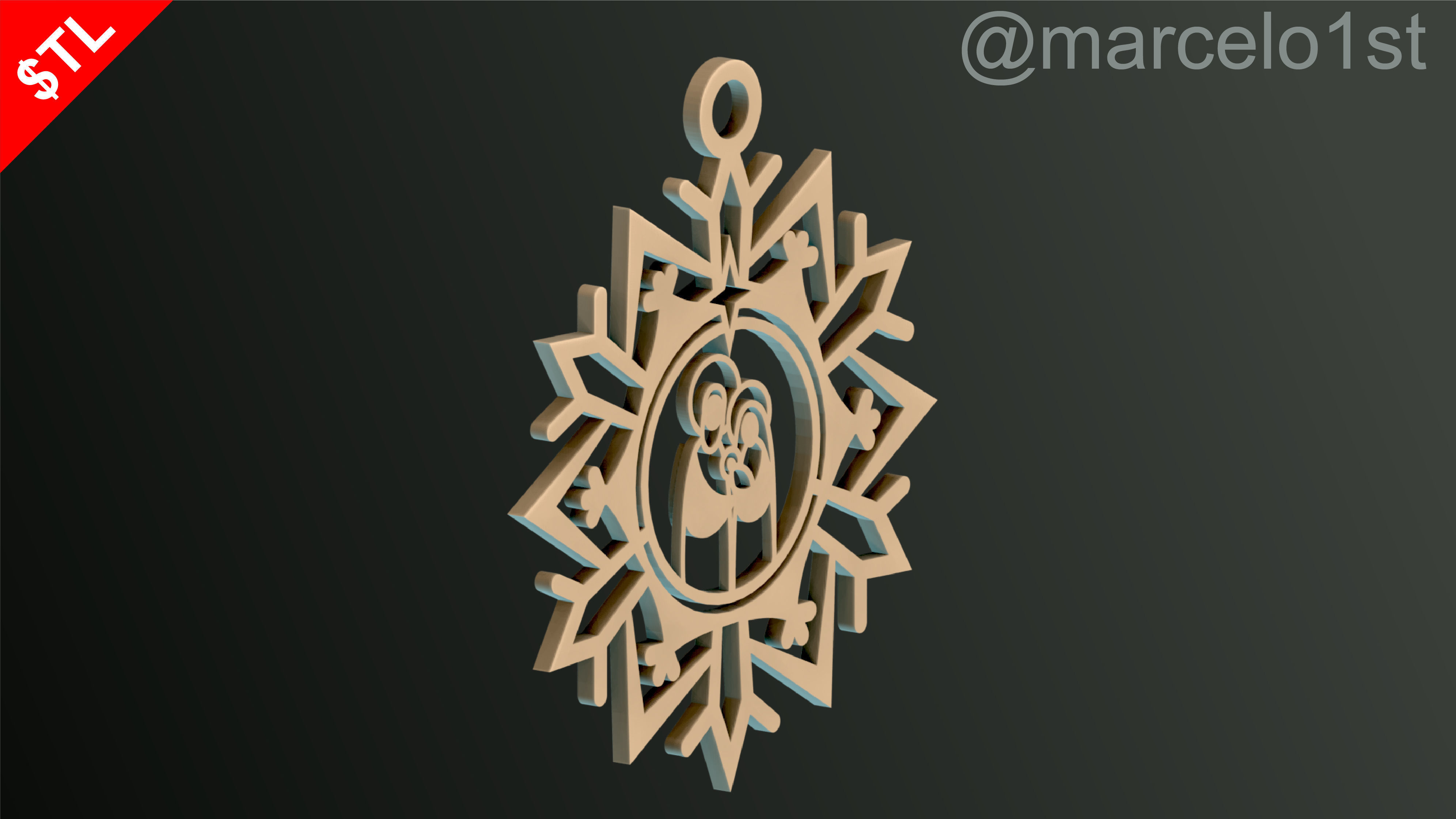 Snowflakes Birth Celebration 3D print model_25