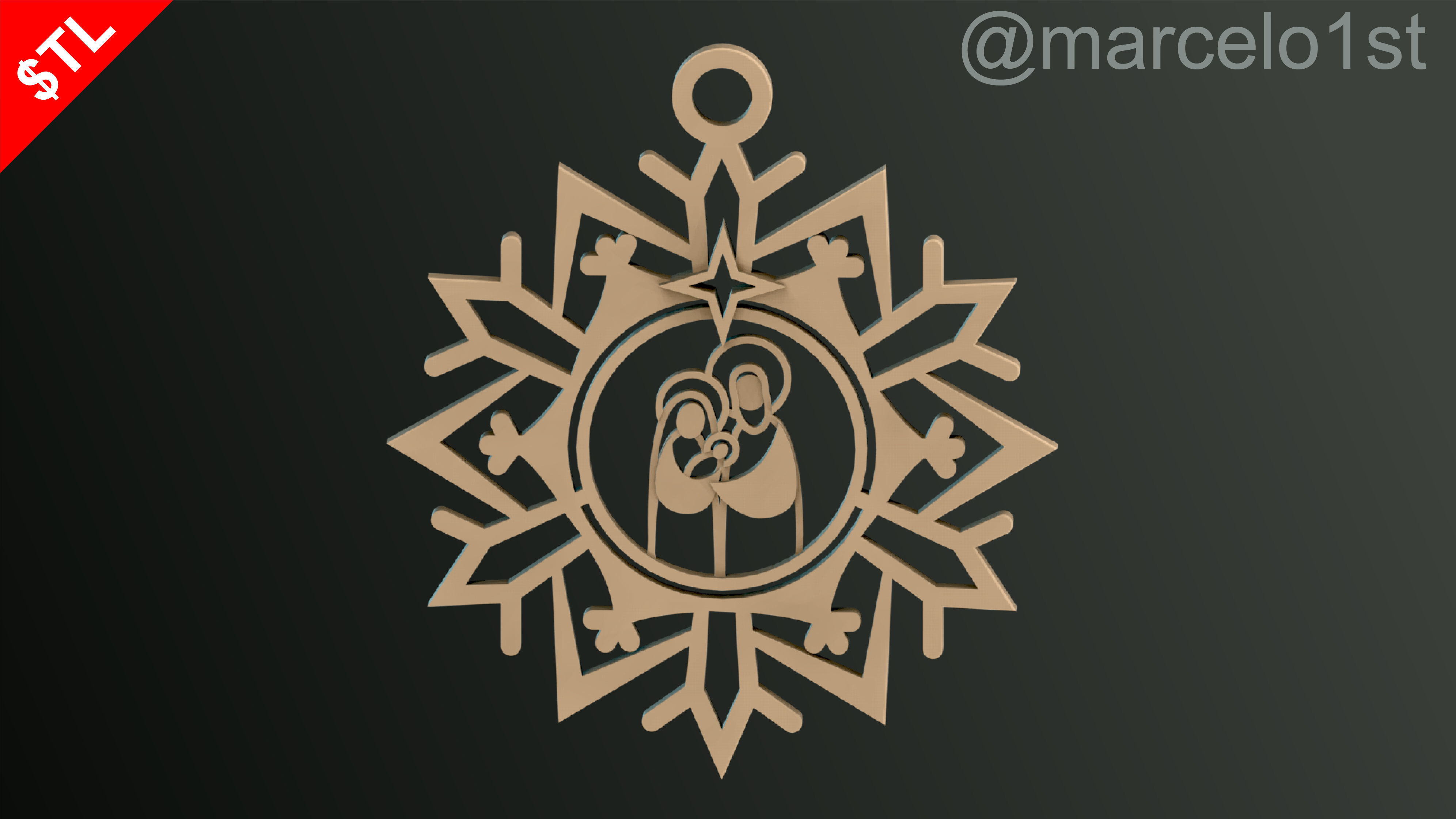 Snowflakes Birth Celebration 3D print model_23