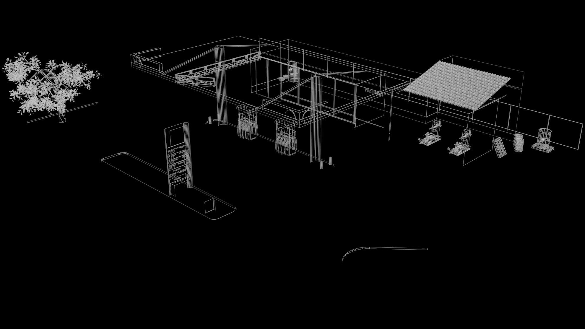 Shell Gas Station 3D model_6