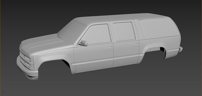 Chevrolet Suburban 1999 Body For Print 3D print model 3