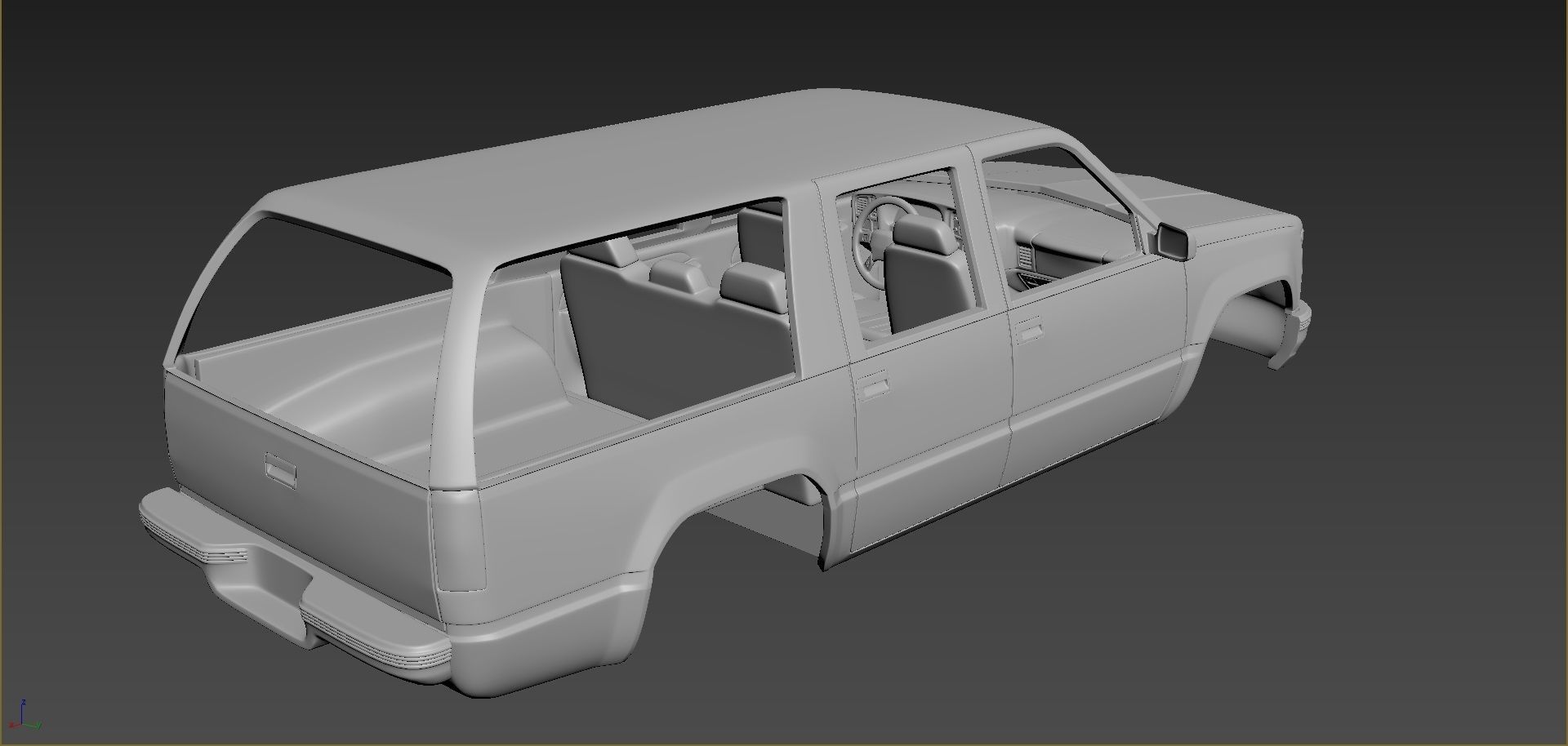 Chevrolet Suburban 1999 Body For Print 3D print model_5