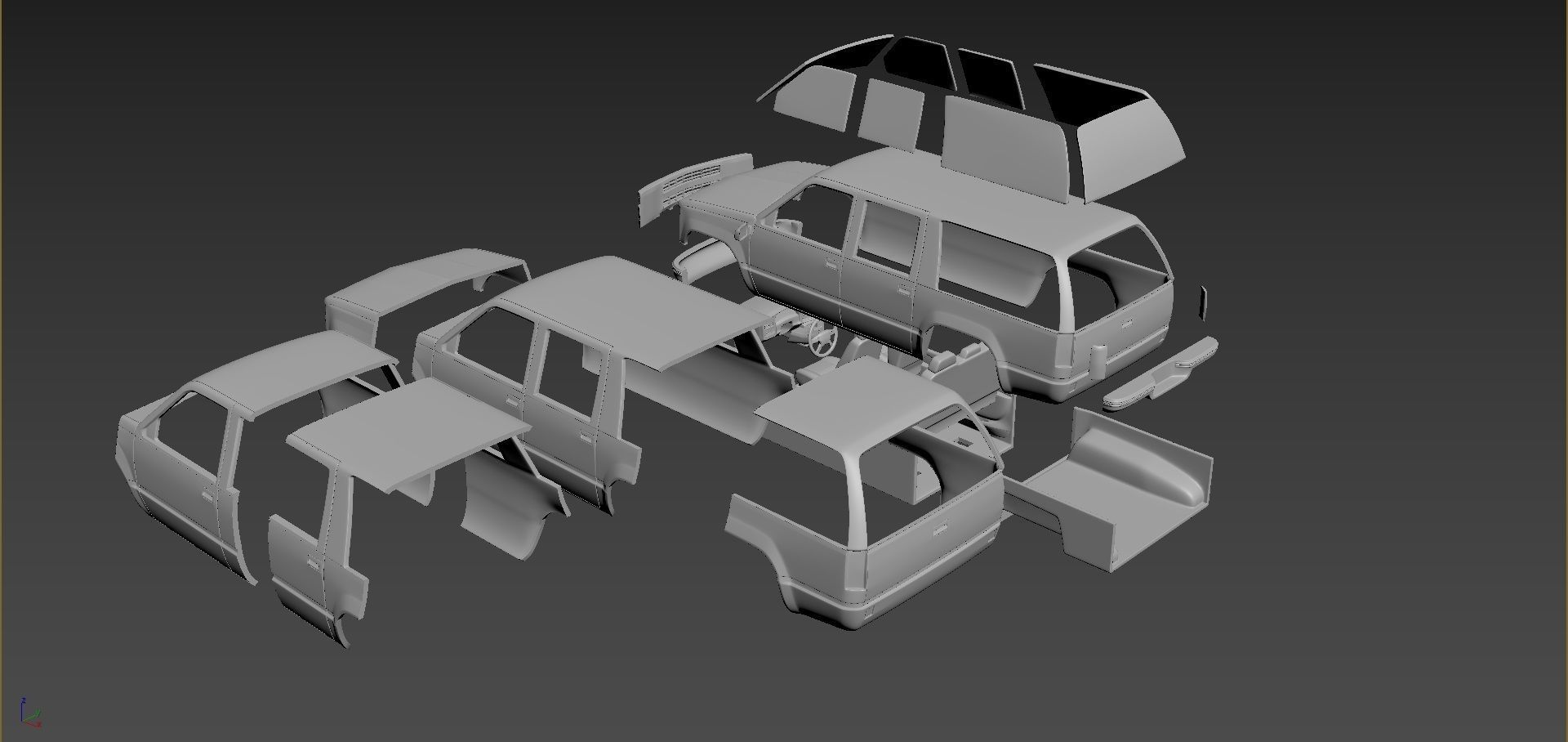 Chevrolet Suburban 1999 Body For Print 3D print model_8
