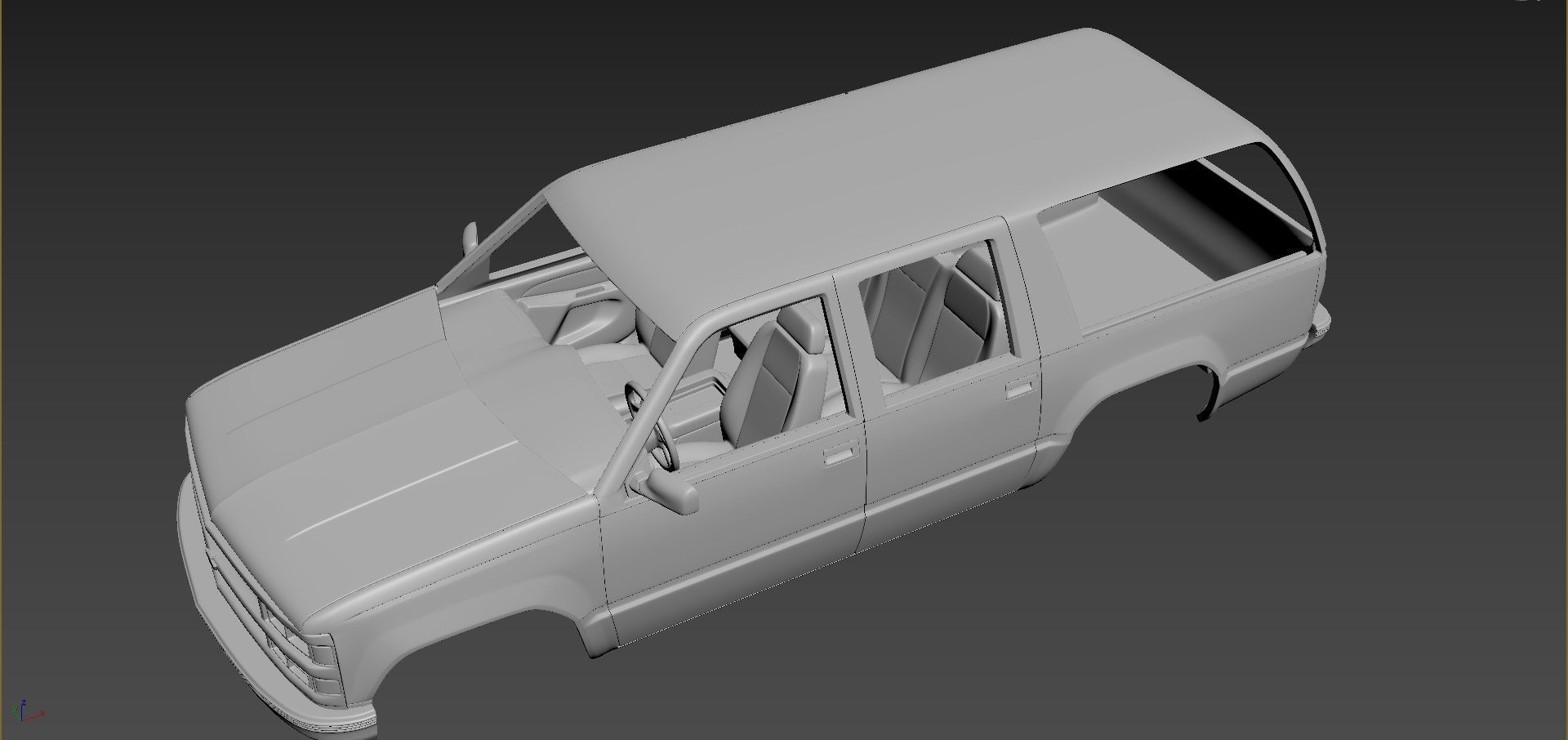 Chevrolet Suburban 1999 Body For Print 3D print model_6