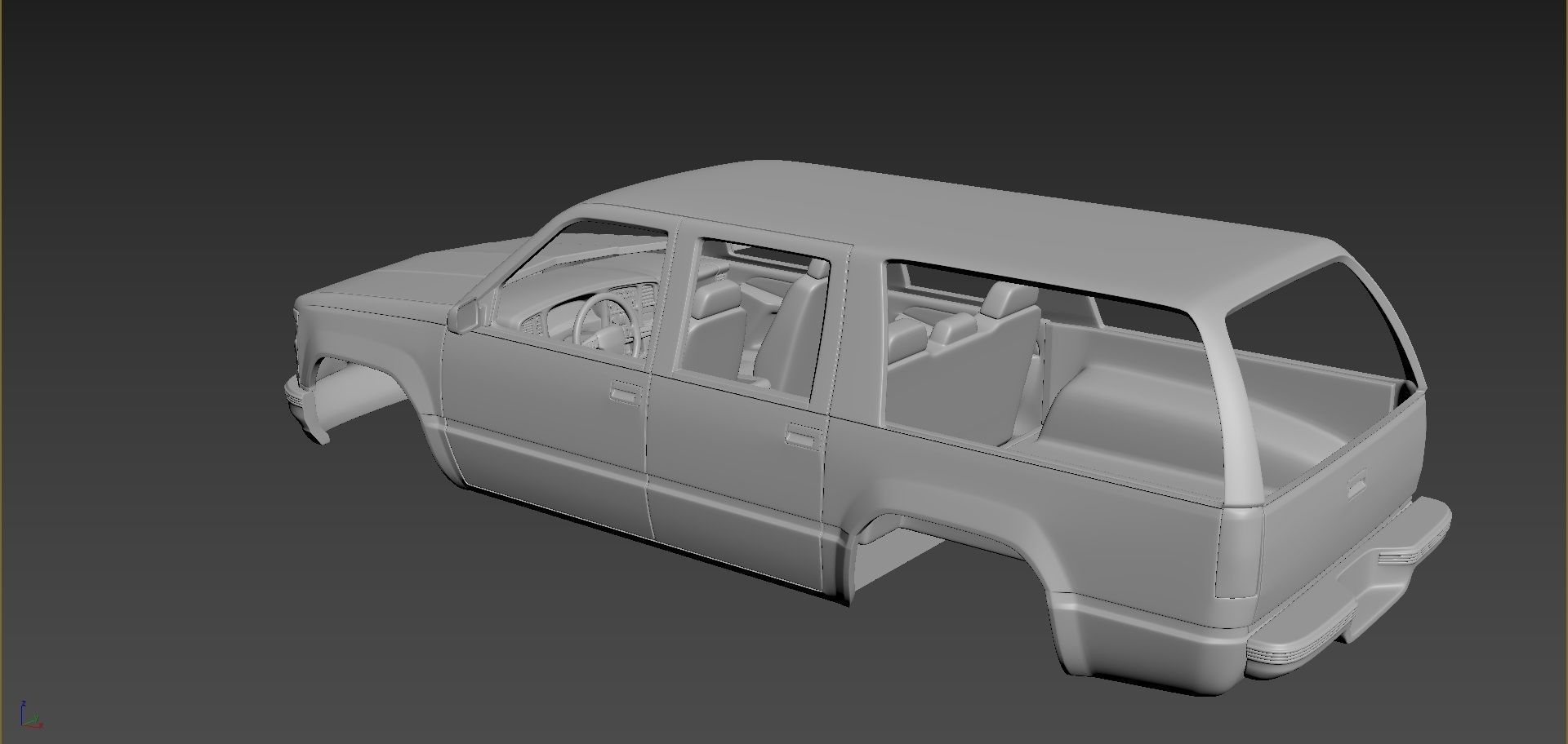 Chevrolet Suburban 1999 Body For Print 3D print model_4