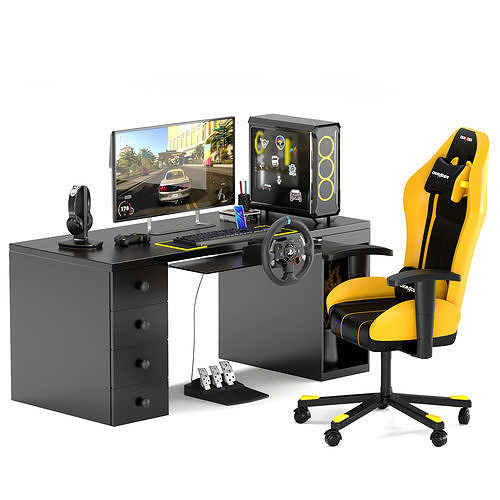 PC set gamer 3D model