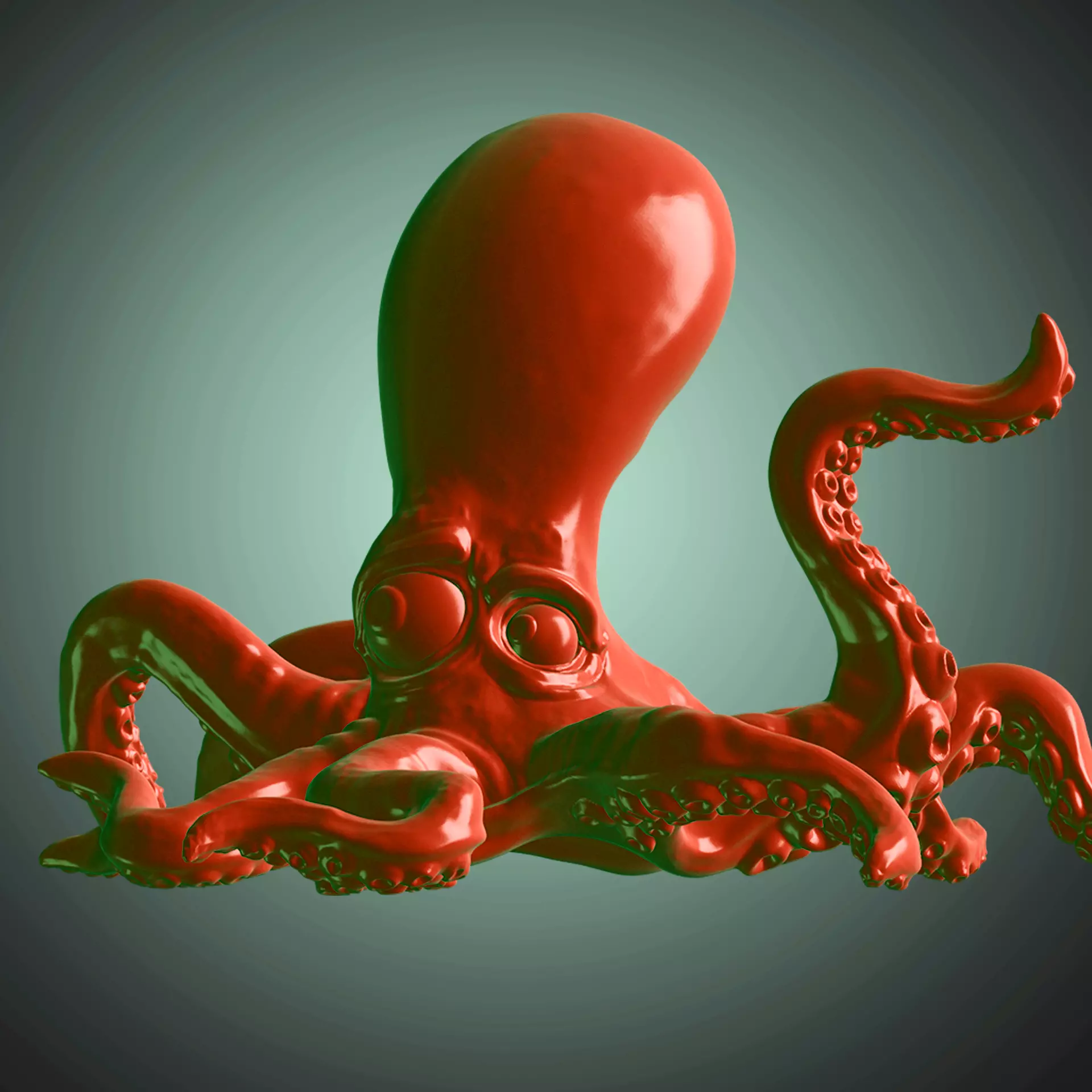 Octopus Cartoon 3D print model