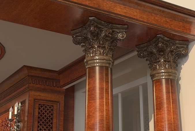 Classic Fireplace 1 3D model 7