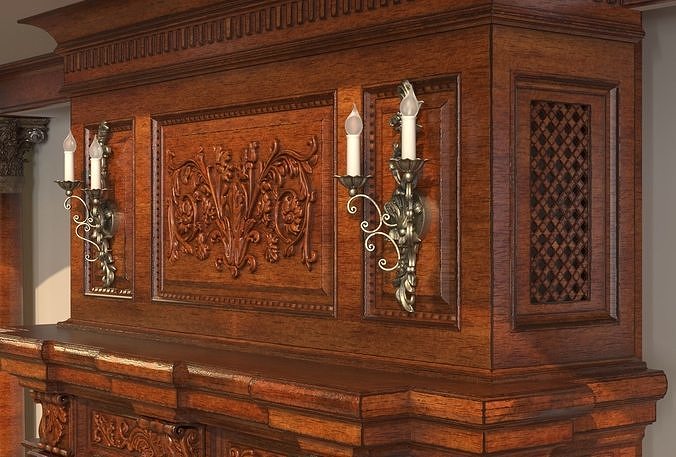 Classic Fireplace 1 3D model 3