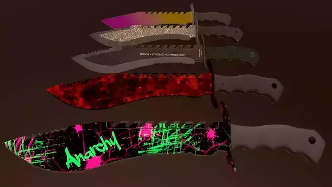 USMC Marine Kukri Knife  Low-poly 3D model