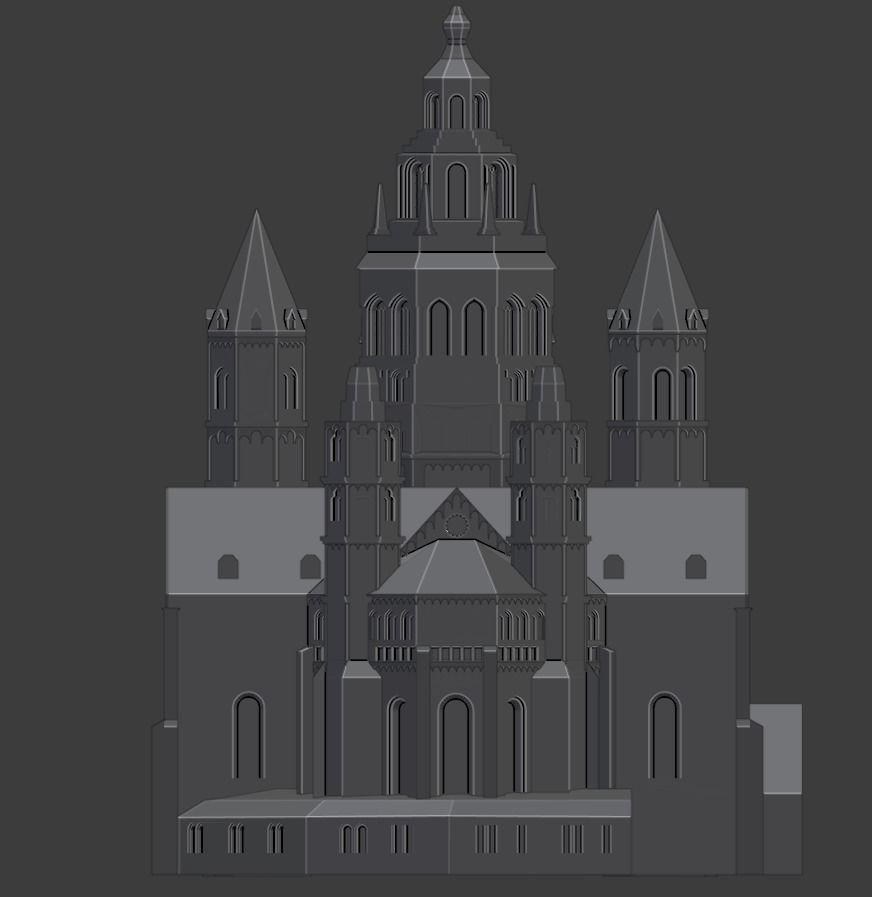 Mainz Cathedral 3D printable model 3D print model_4
