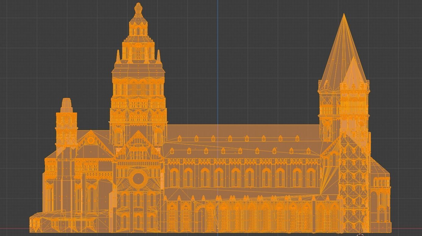 Mainz Cathedral 3D printable model 3D print model_13