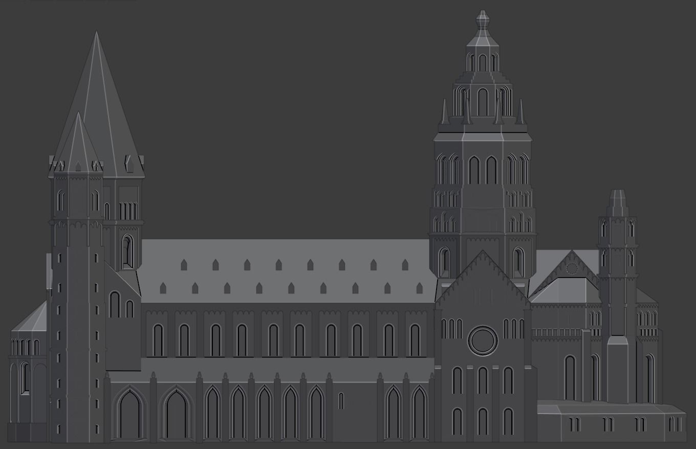 Mainz Cathedral 3D printable model 3D print model_2