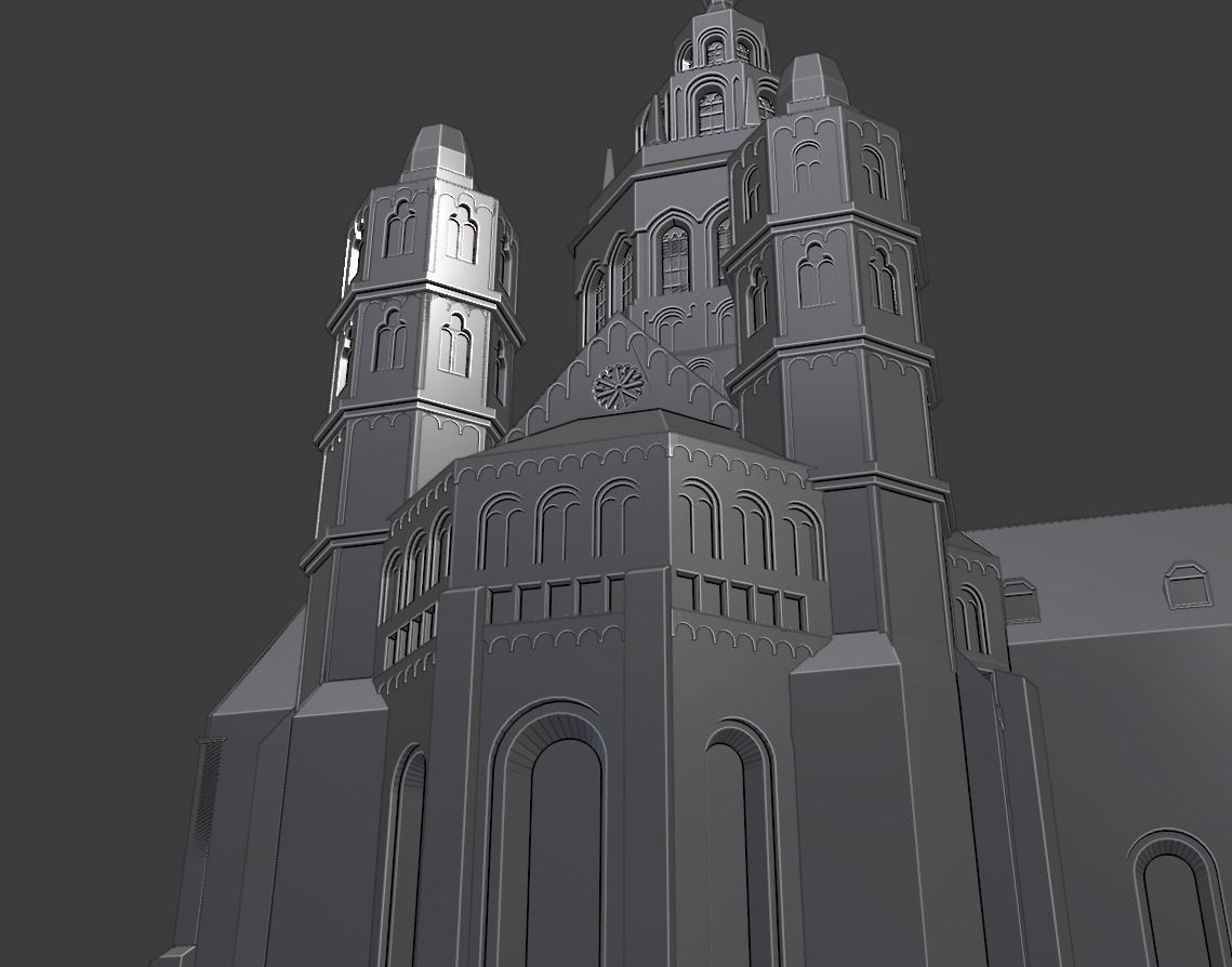 Mainz Cathedral 3D printable model 3D print model_10