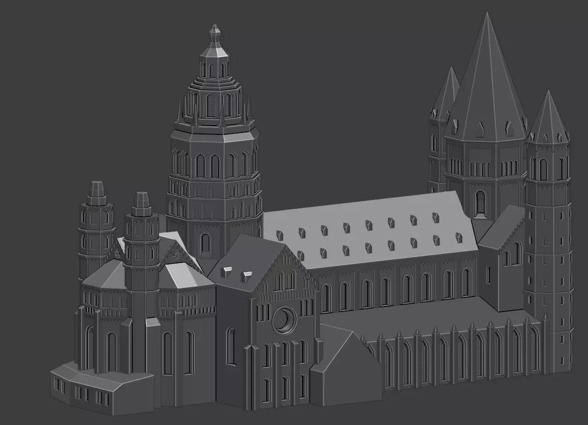 Mainz Cathedral 3D printable model 3D print model_0