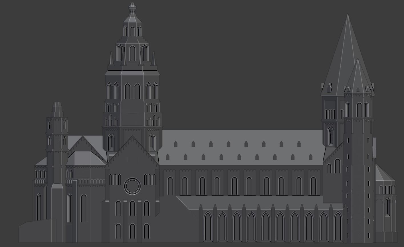 Mainz Cathedral 3D printable model 3D print model_1