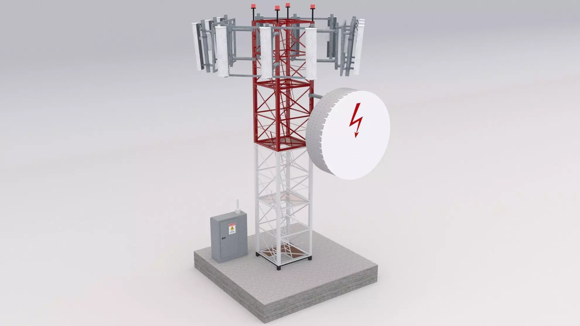 Antenna Tower Low-poly 3D model