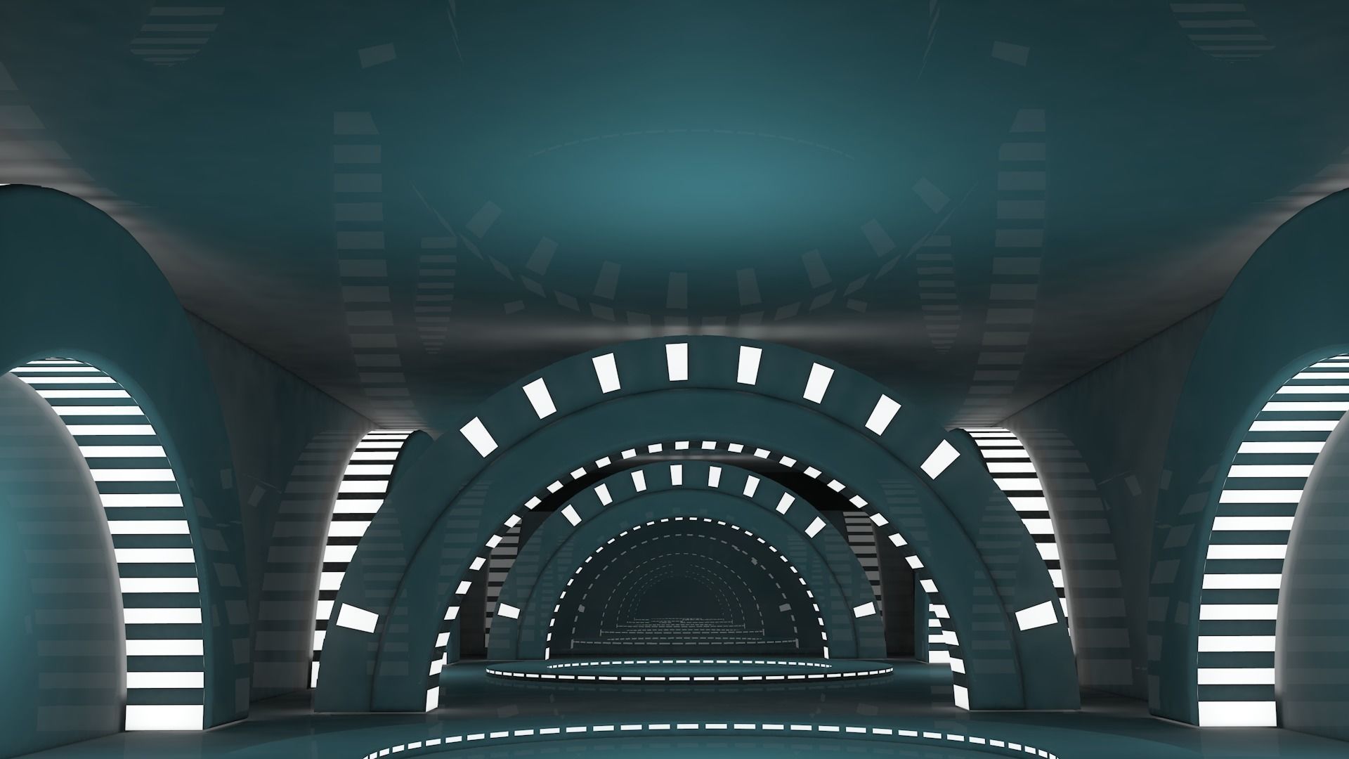 Sci Fi Tunnel 3D model_5