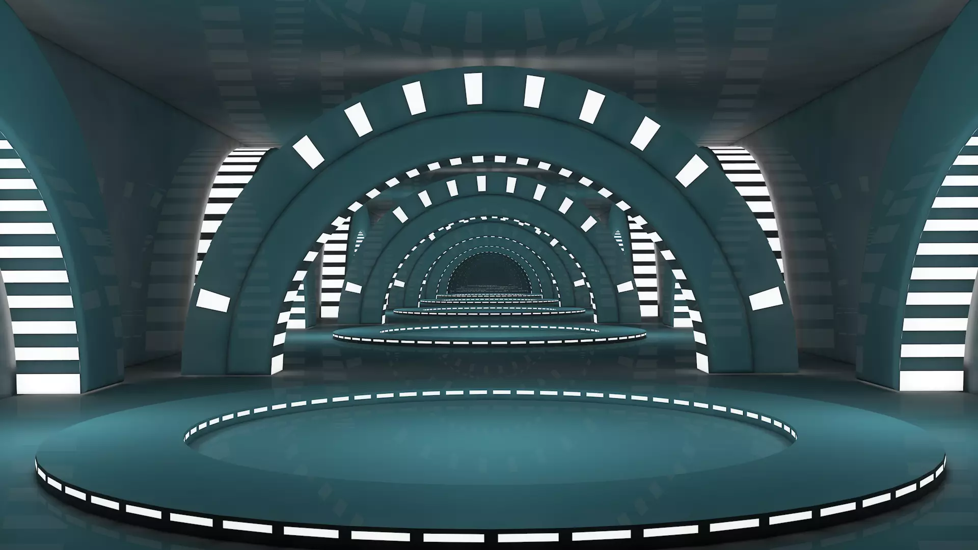 Sci Fi Tunnel 3D model_0