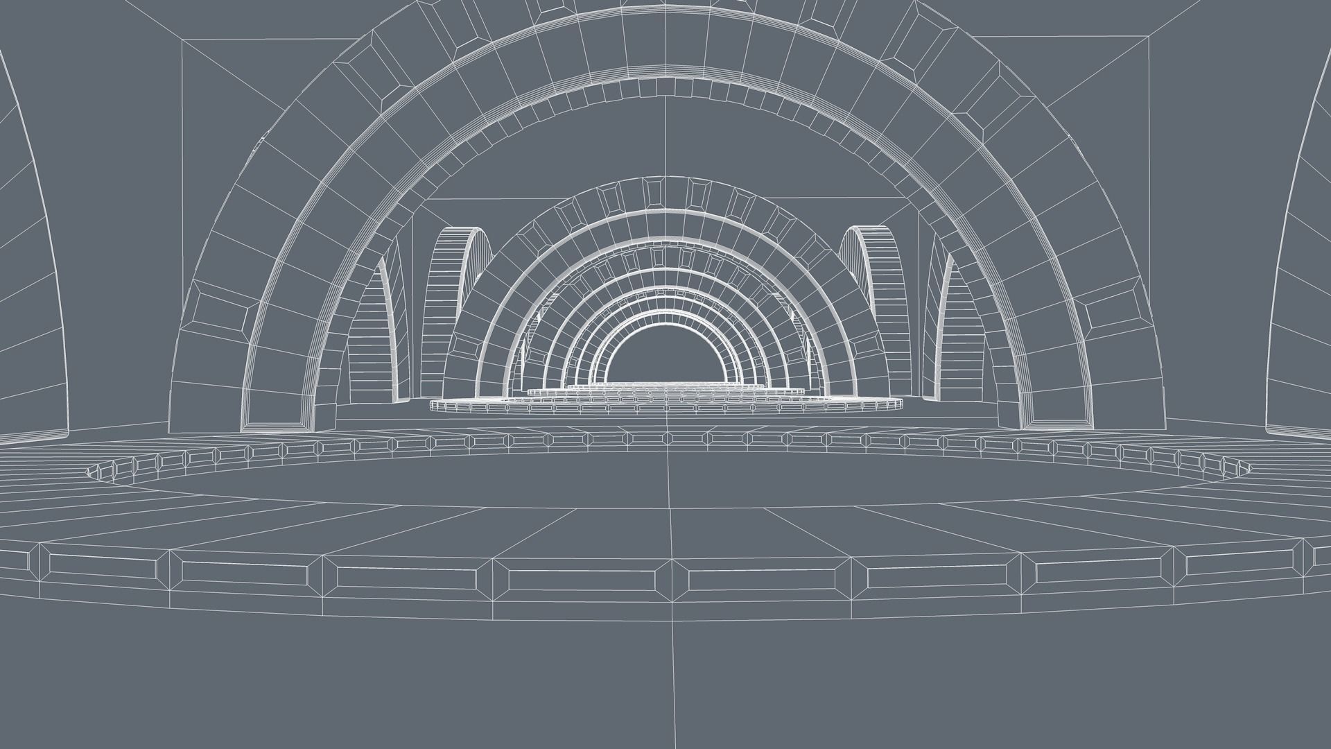 Sci Fi Tunnel 3D model_8
